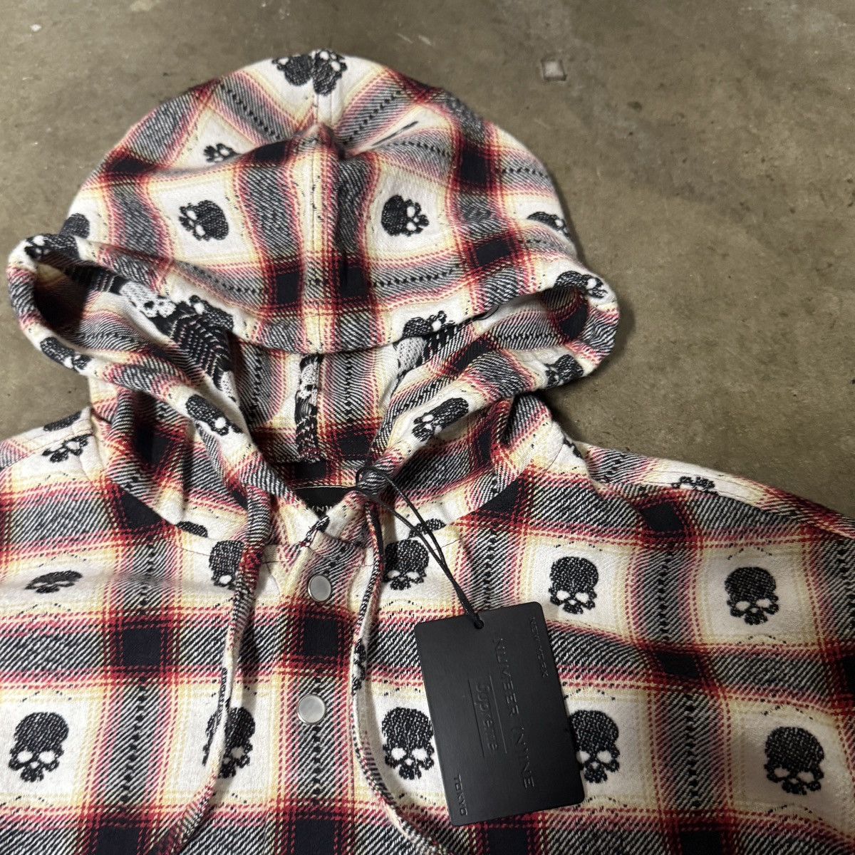 supreme x number (n)ine hooded flannel