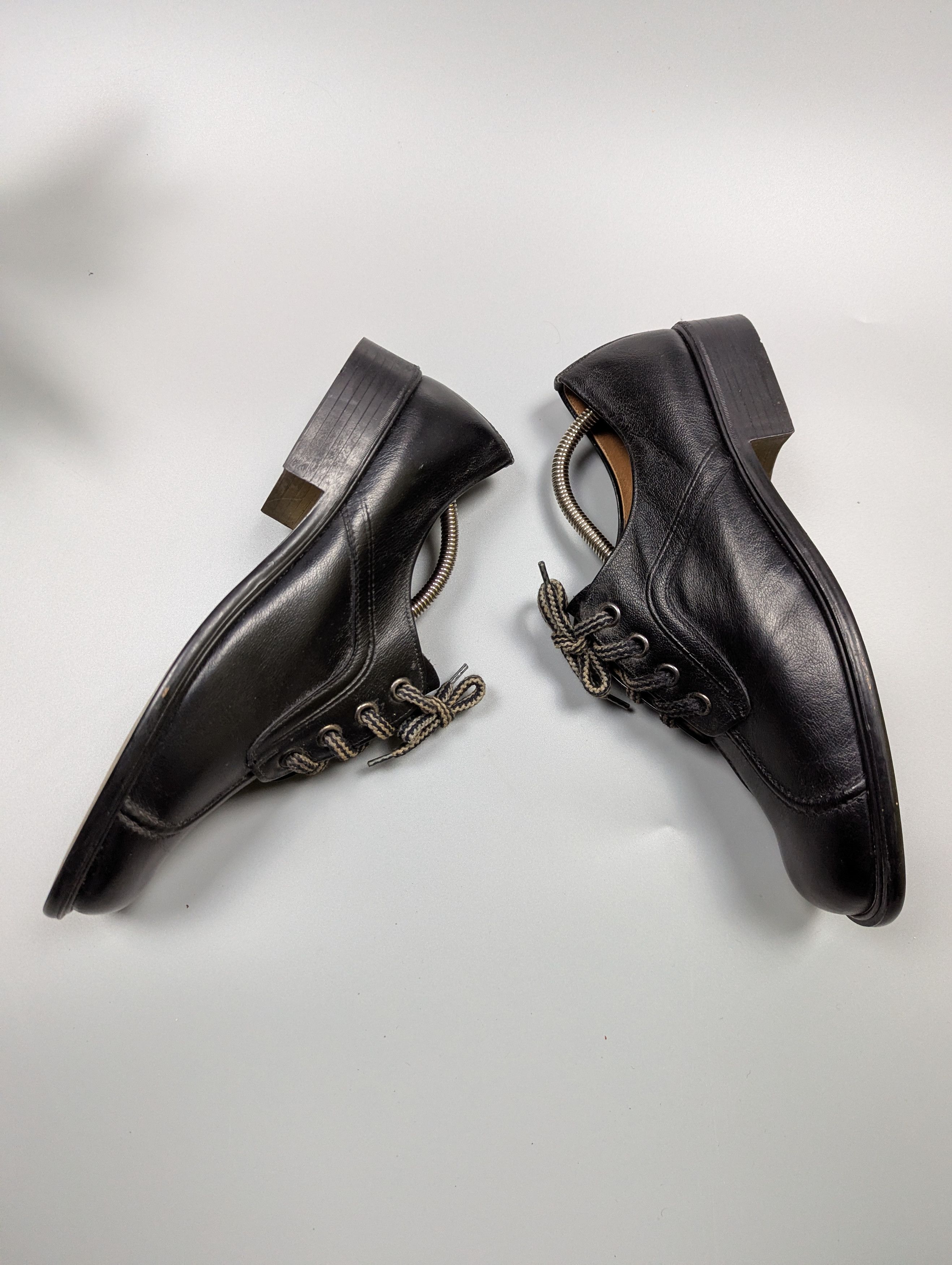 Vintage Vintage Gallus 70s 80s Black Leather Chunky Wide Toe Shoes Size US 9 / EU 42 - 10 Thumbnail