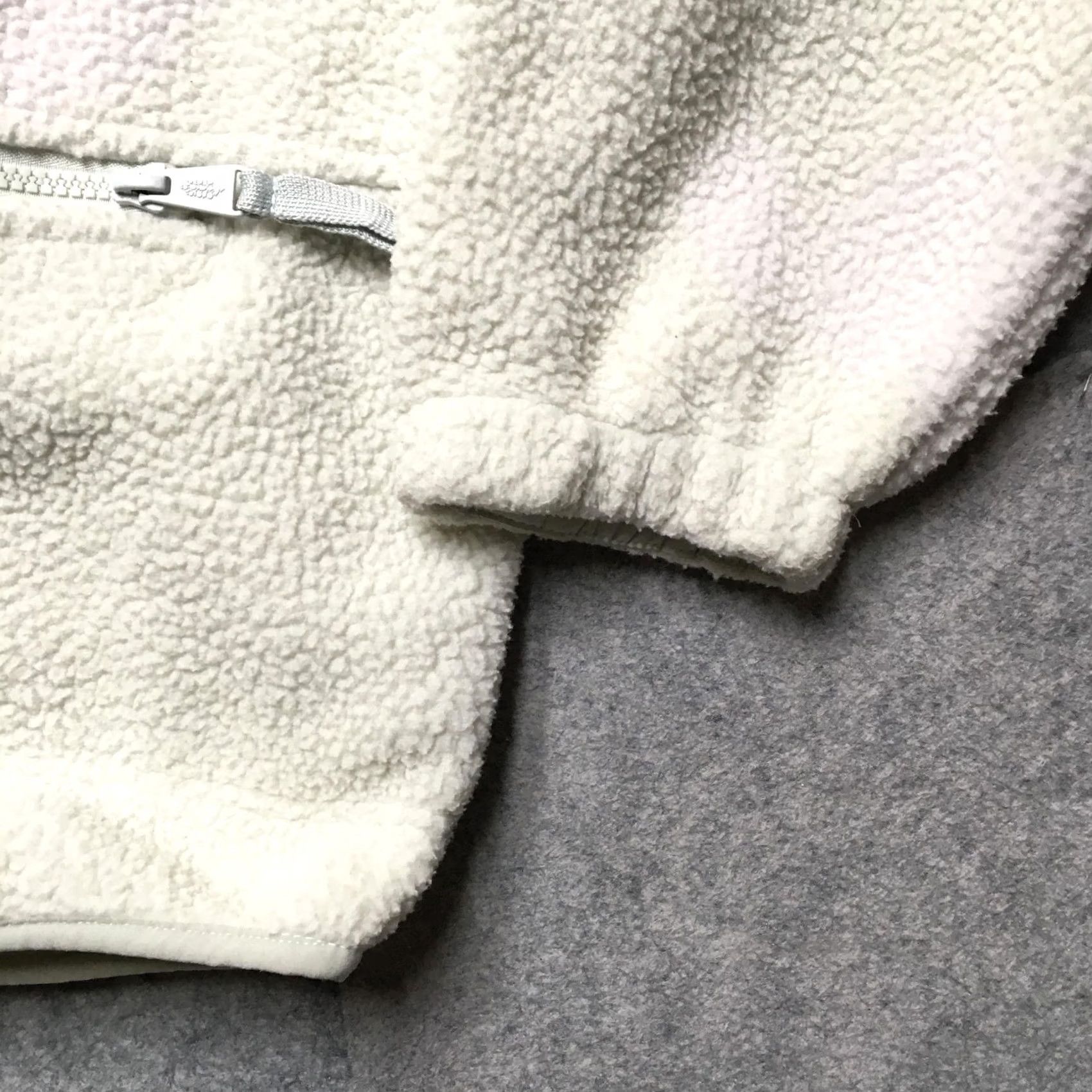 Vintage FP Movement Jacket Womens Small White Fleece Sherpa Cropped Full Zip Pockets Size S / US 4 / IT 40 - 2 Thumbnail