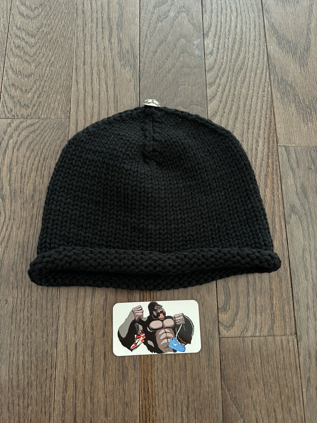 Chrome Hearts Chrome Hearts Fleur Patch Cashmere Beanie With Sliver Size ONE SIZE - 3 Thumbnail
