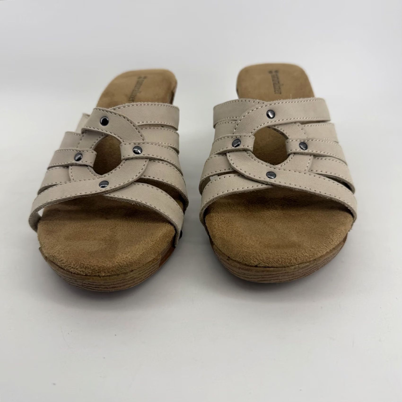 Naturalizer Naturalizer Captain-Rice Nubuck Sandals Womens Size 9M Tan Beige Wedge Comfort Slips On Strappy Size US 9 / IT 39 - 7 Thumbnail