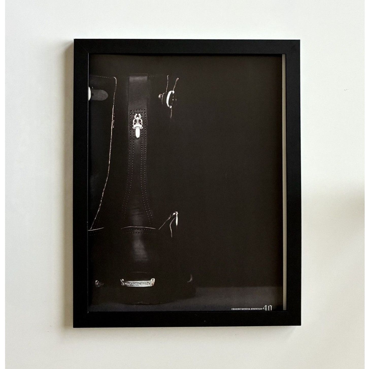 Chrome Hearts × Japanese Brand × Vintage Chrome Hearts black boot Framed poster 9x11 Size ONE SIZE - 1 Thumbnail