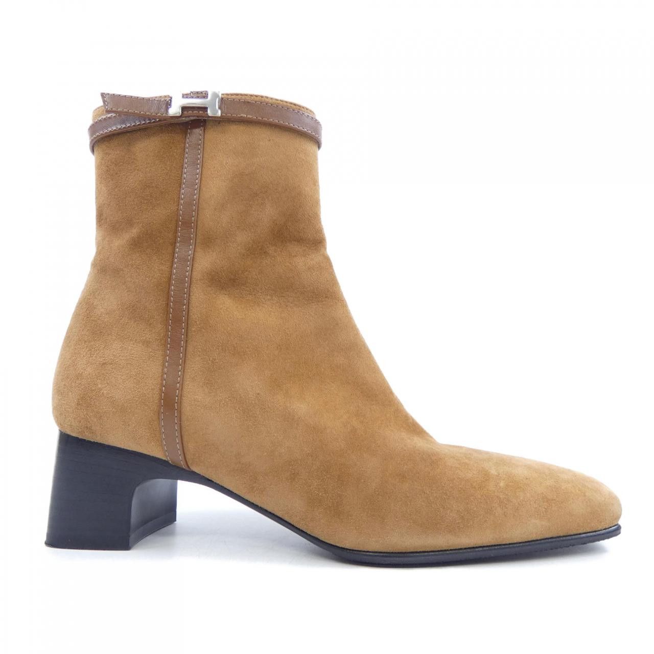 Hermes Hermes Chevre Velours Calfskin Boots Leather Shoes DUTY FREE for USA