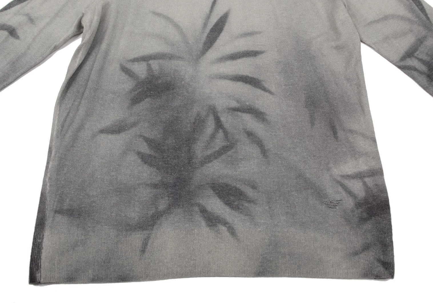 Emporio Armani Botanical Print Cashmere Knit in Light Gray M Size US M / EU 48-50 / 2 - 6 Thumbnail