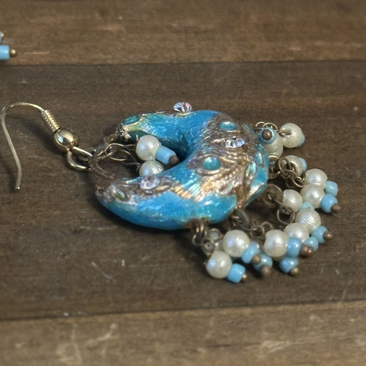 Other Meenakari Chandbali India hoop dangle earrings Size ONE SIZE - 5 Thumbnail