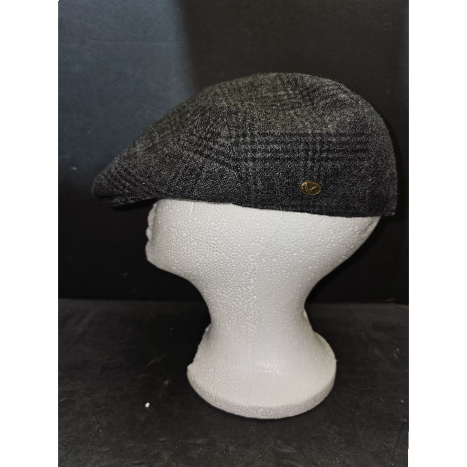 Vintage VINTAGE Epoch Hats Co. Gray Plaid 100% Wool 8 Panels Newsboy Flat Cap Hat Mens Sz Large Wool Tweed Lined Classic City 90s? Size ONE SIZE - 7 Thumbnail