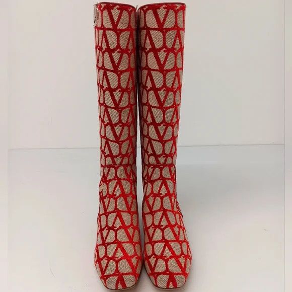 Valentino Valentino Garavani Toile Iconographe VLogo Boots - EU39.5 Size US 9.5 / IT 39.5 - 3 Thumbnail