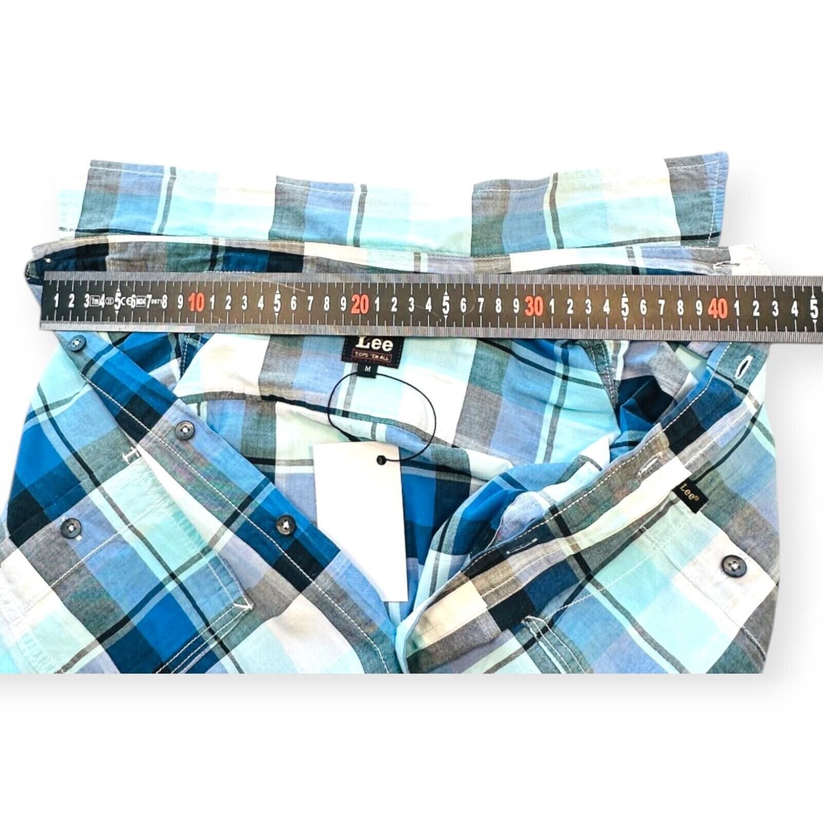 Lee Lee Shirt Men's UK Size M Blue Plaid Pockets Embroidered Size US M / EU 48-50 / 2 - 12 Thumbnail