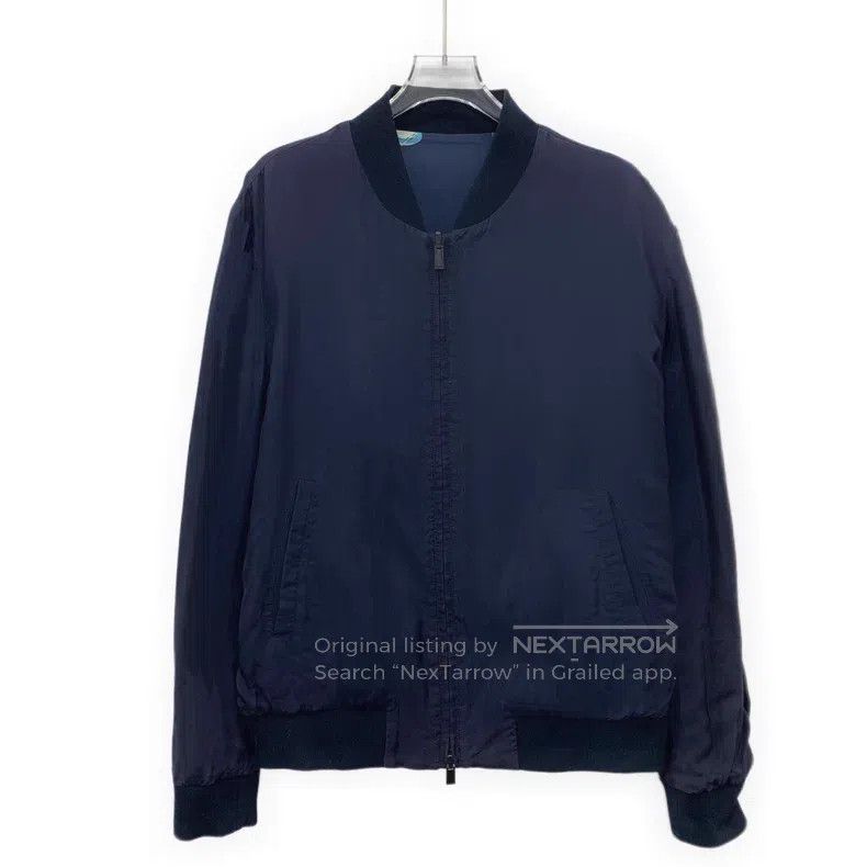 Fendi Fendi Navy Blue Cartoon Pattern Printed Silk Collar Zipper Size US M / EU 48-50 / 2 - 3 Thumbnail