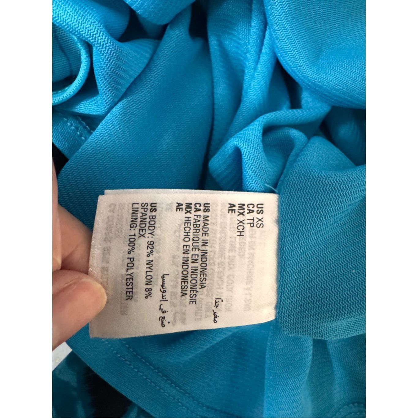 I.N.C INC International Concepts Blue Black Sheer Floral Mesh Top Size XS / US 0-2 / IT 36-38 - 4 Thumbnail