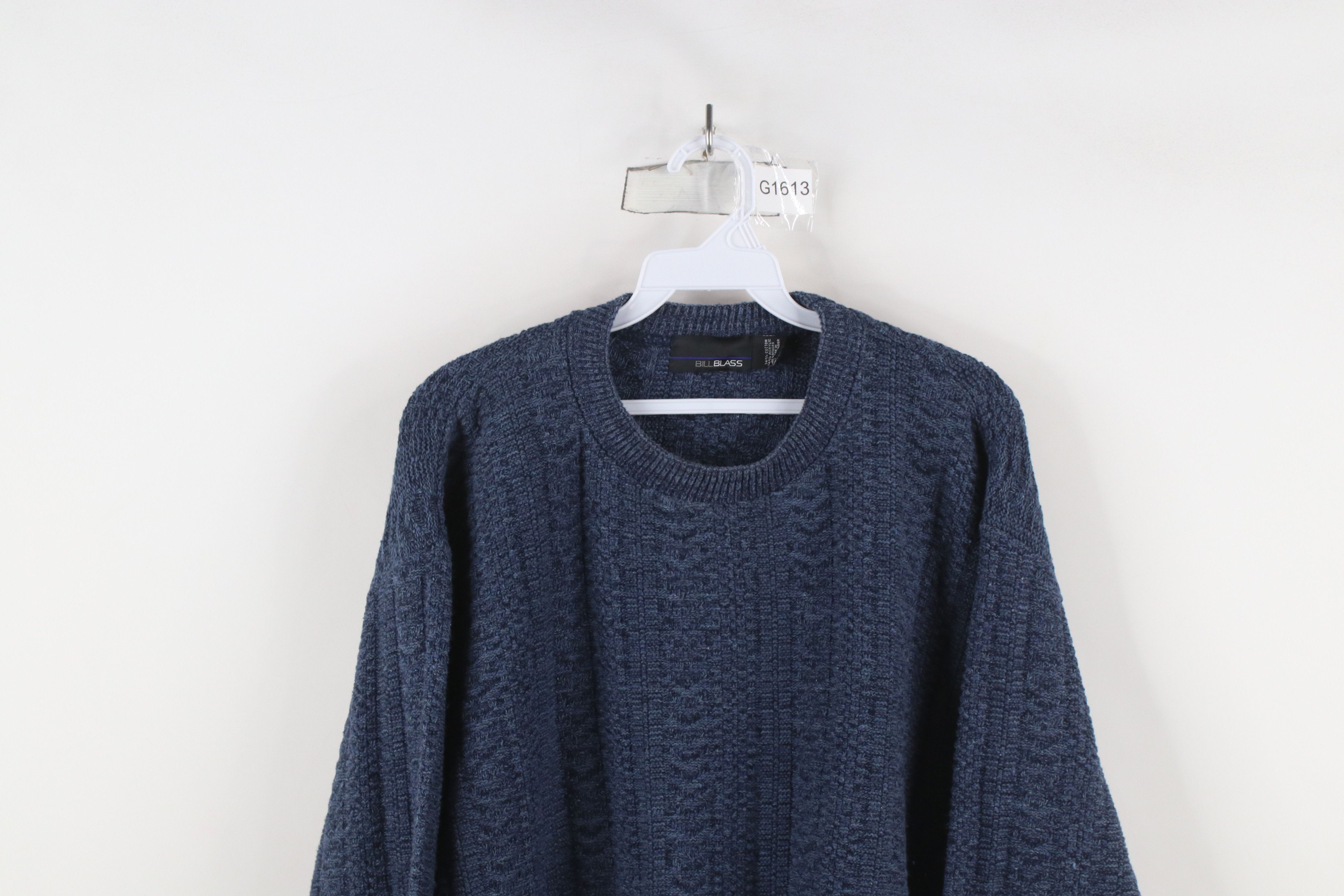 Vintage Vintage 90s Streetwear Heavyweight Textured Crewneck Sweater Size US XL / EU 56 / 4 - 2 Thumbnail