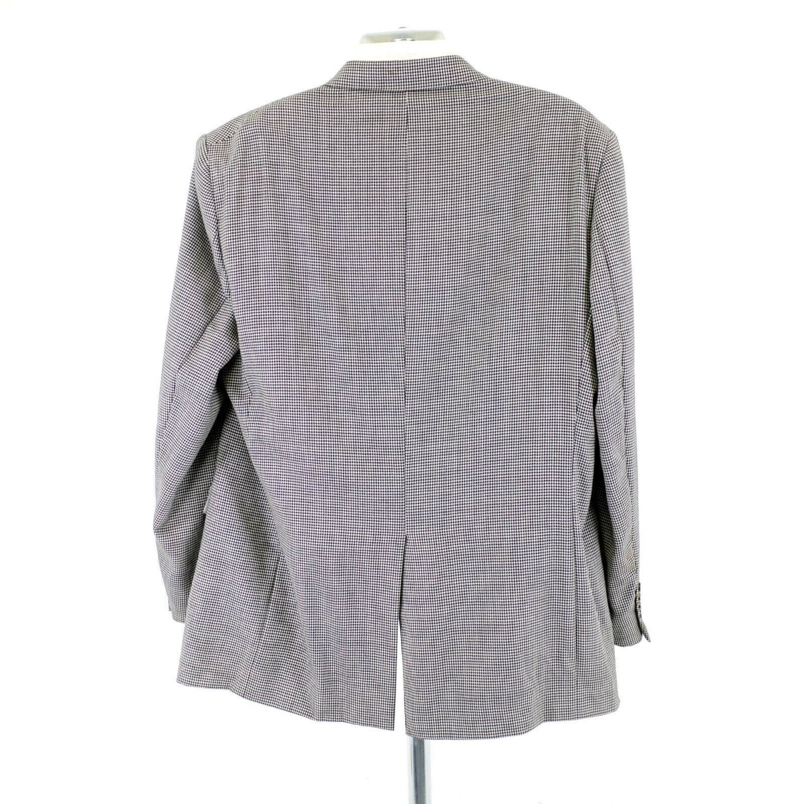 Austin Reed Austin Reed 46L Wool Cream Black Herringbone Sport Coat 3 Bu Size 46L - 6 Thumbnail