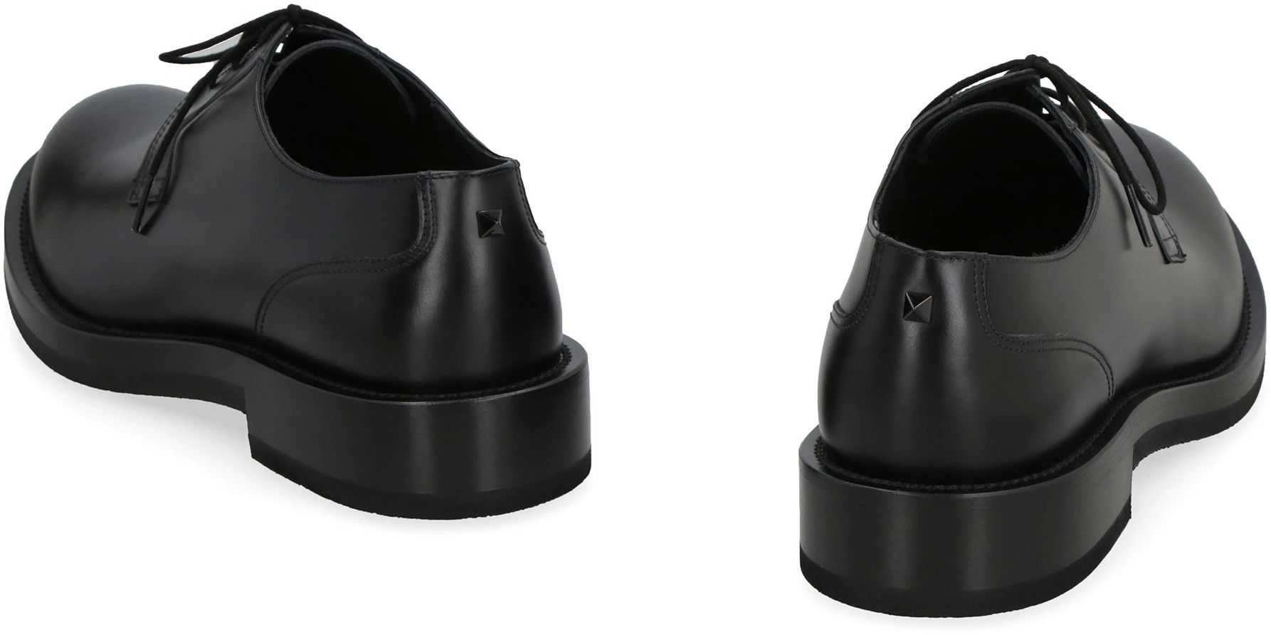 Valentino o1y0525 Leather Lace-up Shoes in Black Size US 11 / EU 44 - 3 Thumbnail