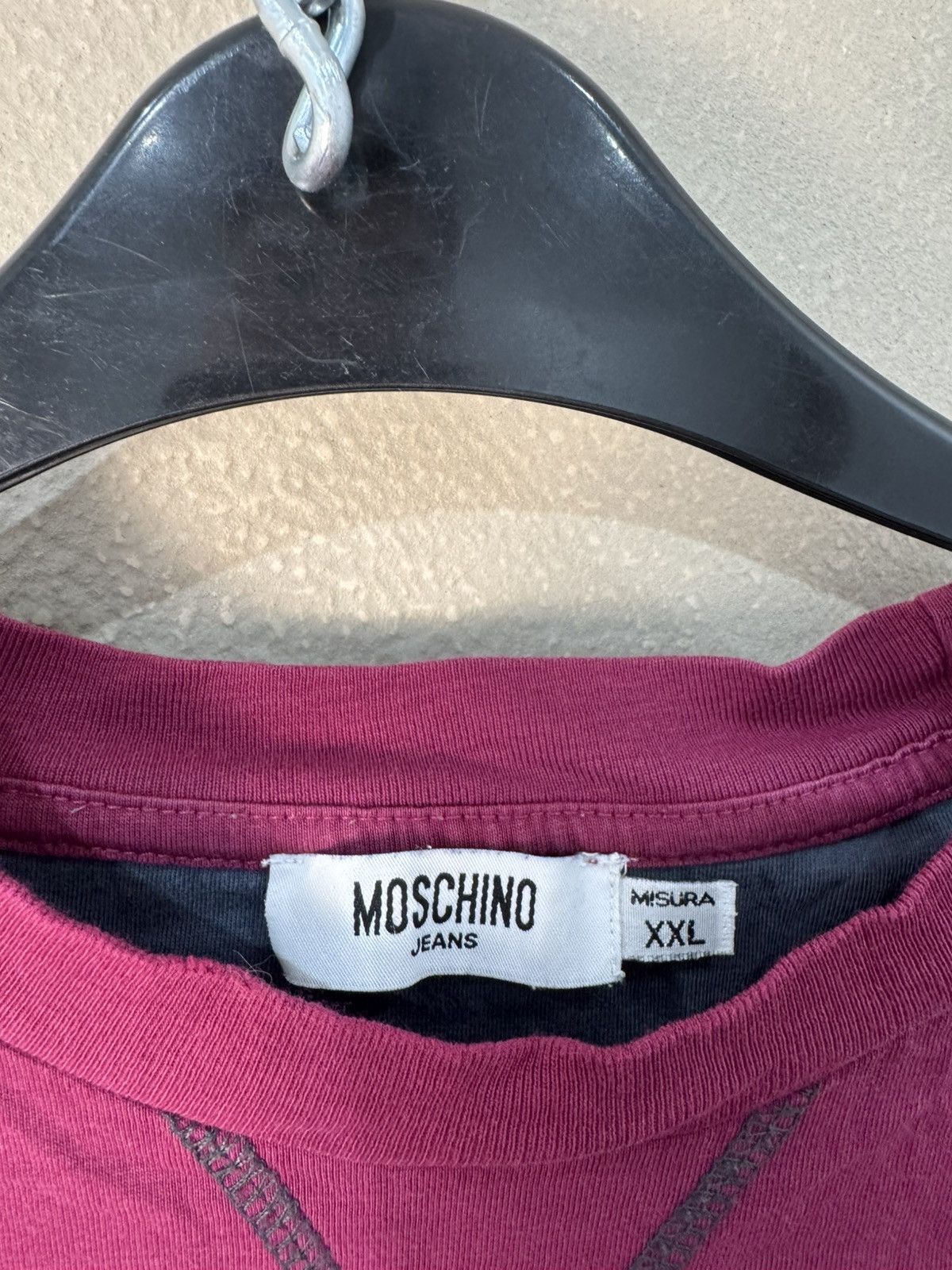 Moschino Vintage Moschino Jeans Hearts Long Sleeve Tee Size US XXL / EU 58 / 5 - 3 Thumbnail