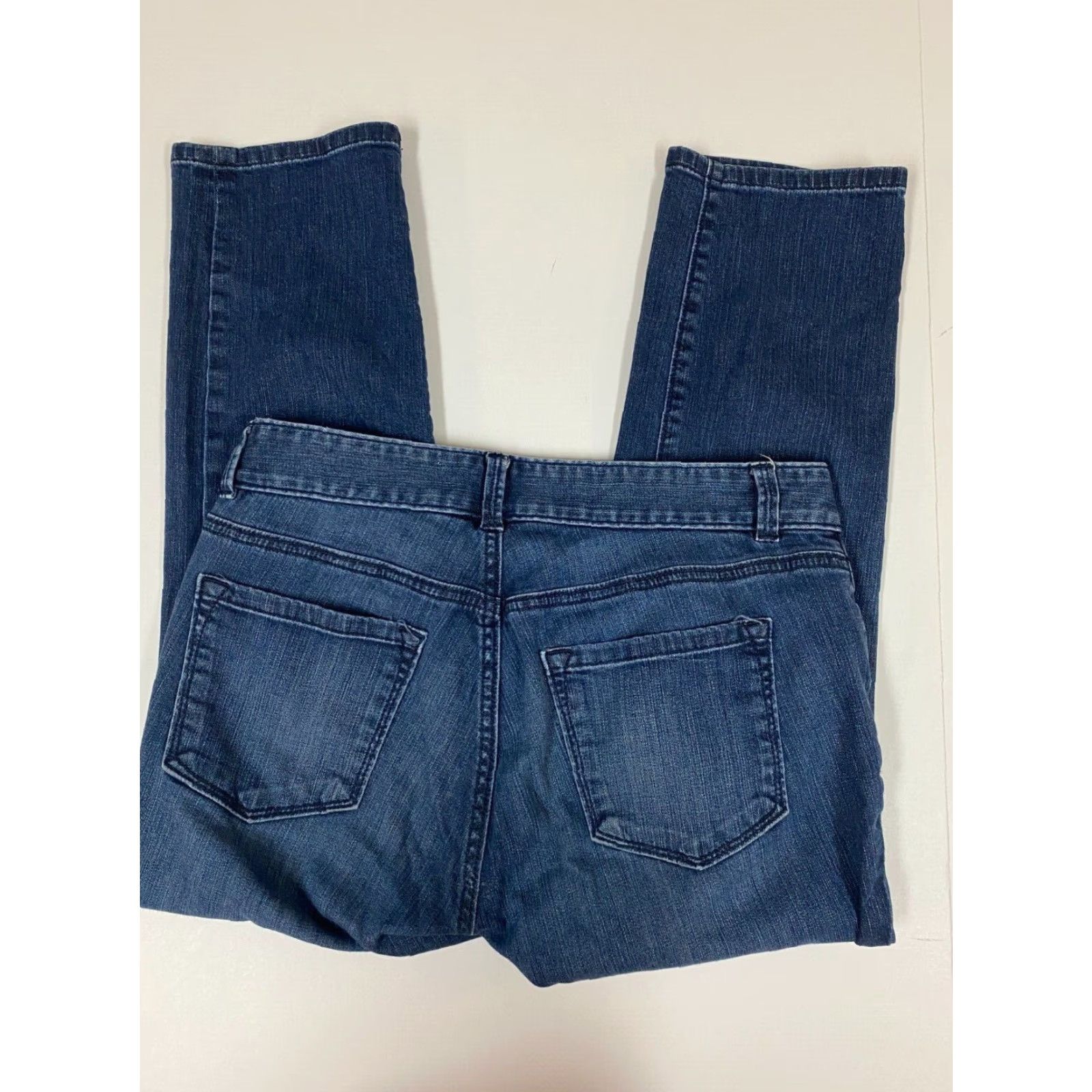 Loft LOFT Jeans Crop 2 Blue Denim Women Regular Cotton Blend Zip Inseam 23 in Zipper Solid Modern Size 26" / US 2 / IT 38 - 5 Thumbnail