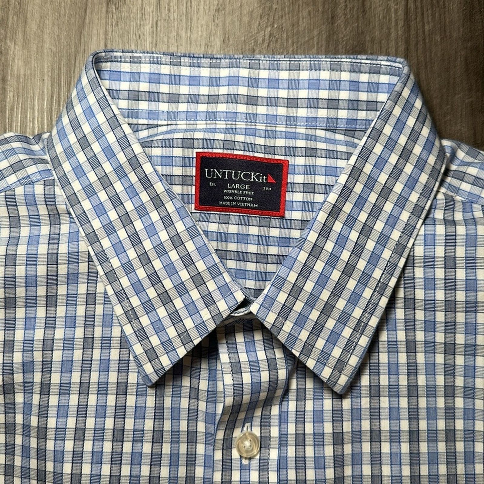UNTUCKit UNTUCKit Durif Wrinkle Free Checkered Long Sleeve - Large Size US L / EU 52-54 / 3 - 6 Thumbnail