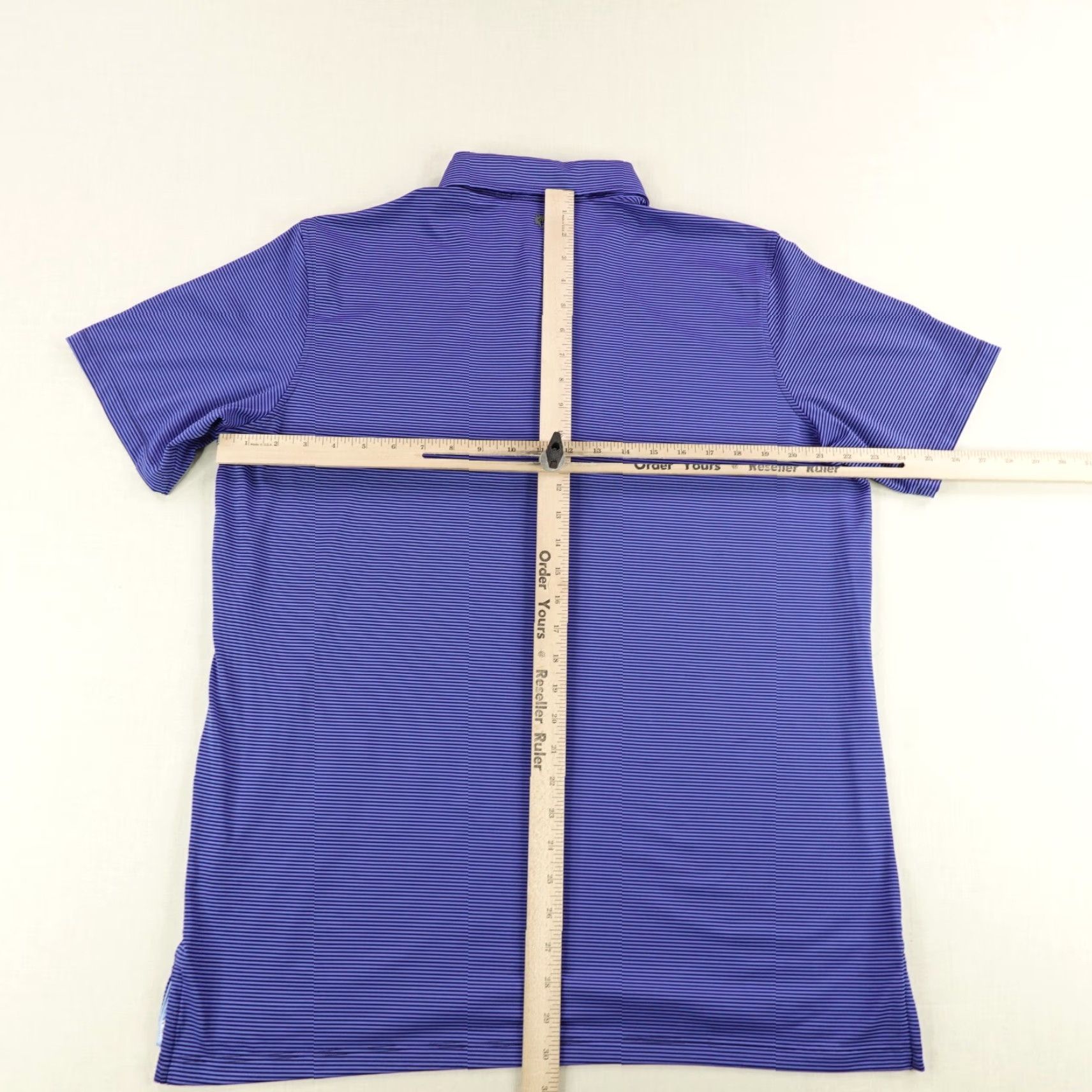 Vintage Greyson Polo Shirt Mens Large Blue Stripes Golf Performance Flex Short Sleeve Size US L / EU 52-54 / 3 - 5 Thumbnail