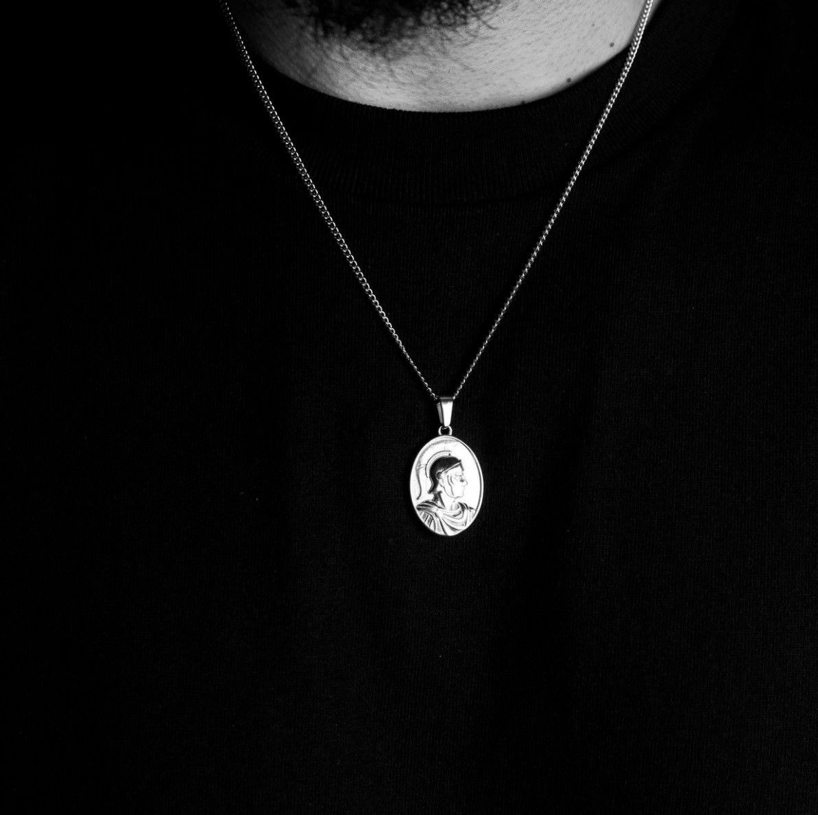 Jewelry Silver Centurion Pendant Chain Necklace Size ONE SIZE - 2 Thumbnail
