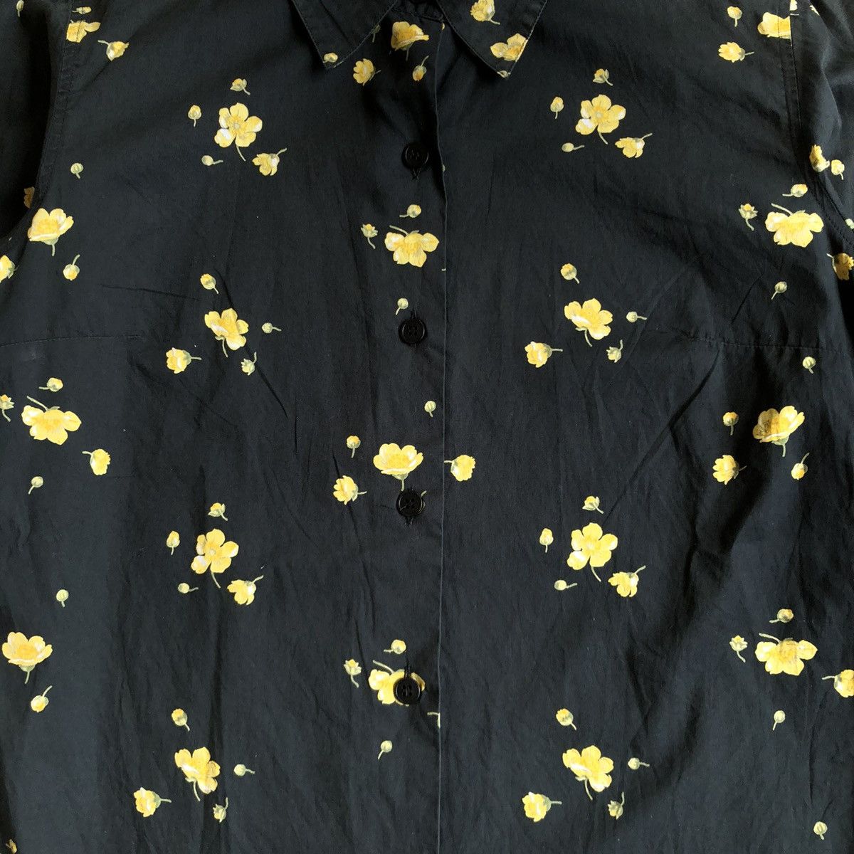 agnes b. 🇯🇵Vintage agnes b. Paris Flowers Button Up Shirt Luxury Black Size US S / EU 44-46 / 1 - 5 Thumbnail