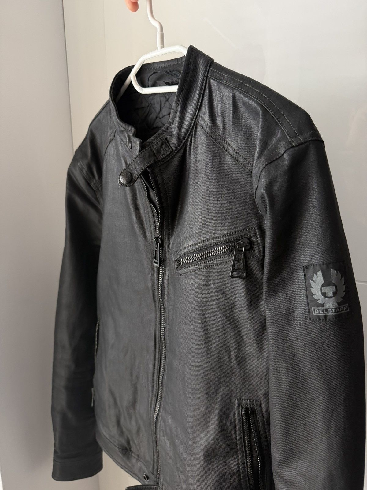 Belstaff Belstaff Waxed Cotton Moto Racer Bomber Jacket Size US M / EU 48-50 / 2 - 2 Thumbnail