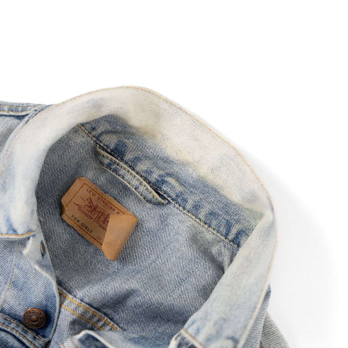 Levi's Levis Womens Denim Jacket Blue White Fade Trucker Button Up Size M / US 6-8 / IT 42-44 - 8 Thumbnail