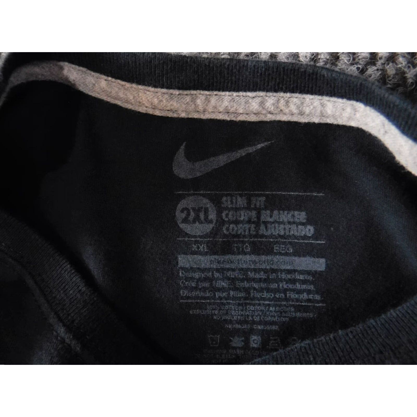 Nike Nike Womens Shirt 2XL Black Slim Fit Pullover Crew Neck Cotton T-Shirt Casual Slimming Button IDaho Logo Size XXL / US 16-18 / IT 52-54 - 4 Thumbnail