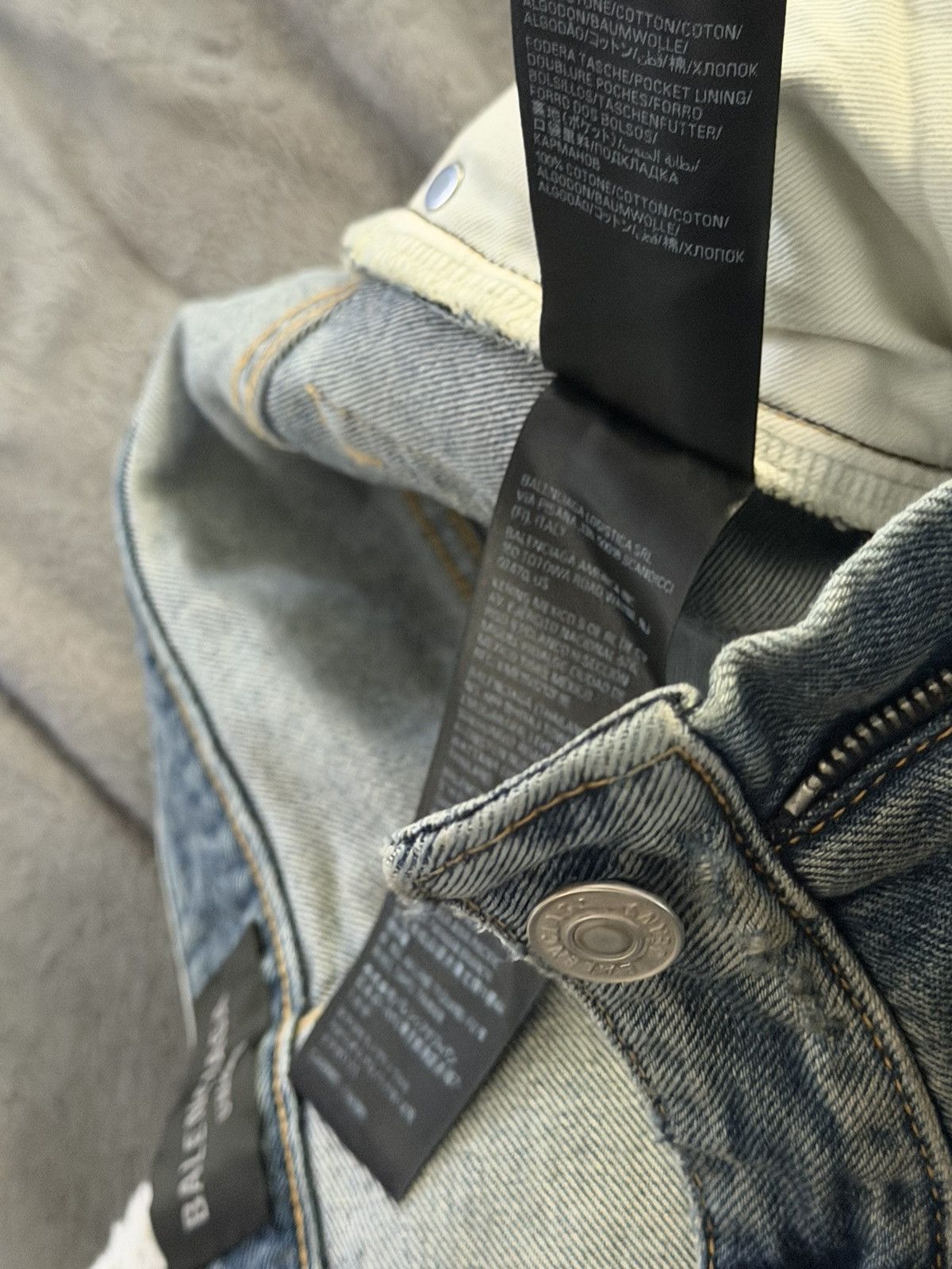 Balenciaga Balenciaga oil spill denim pants Size US 33 - 23 Thumbnail