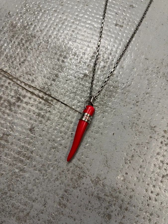 Dolce & Gabbana 2000s Dolce & Gabbana Red Tooth Necklace Size ONE SIZE - 4 Thumbnail