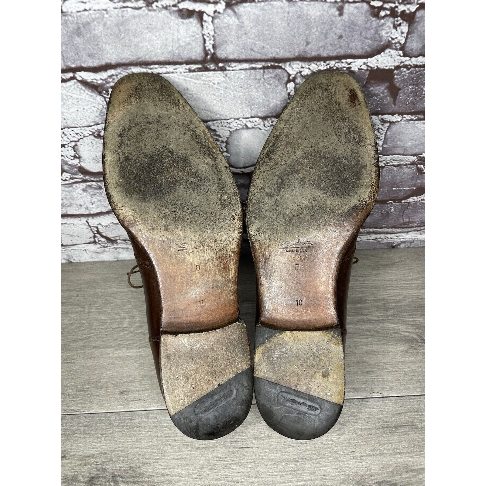 Santoni Santoni Brown Leather Apron Toe Loafers Oxfords Dress Shoes Size US 10 / EU 43 - 15 Thumbnail