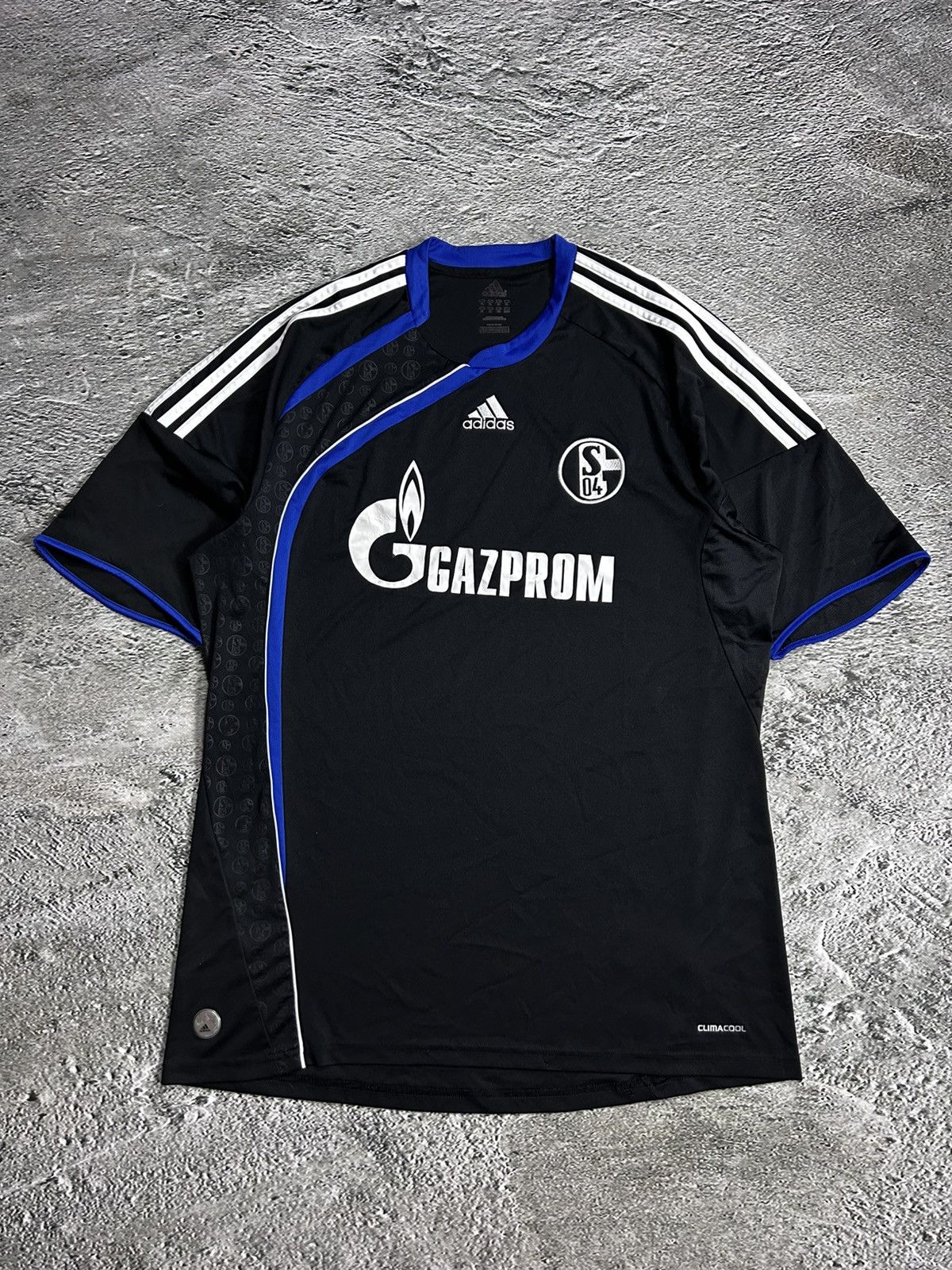 Schalke 04 2008/2009 vintage Adidas Jersey black Gazprom