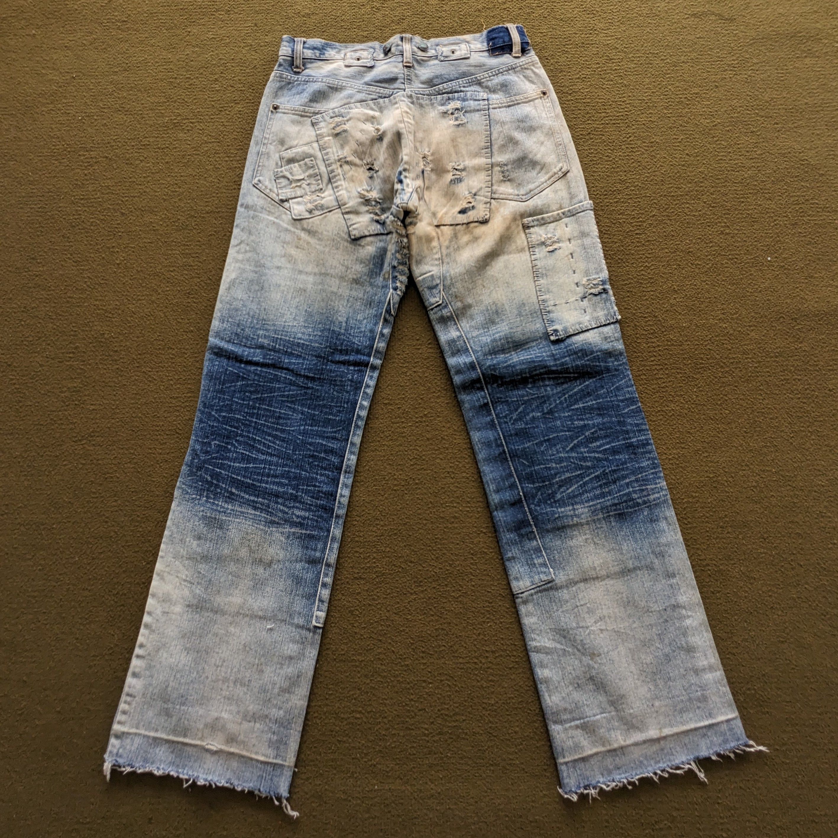Vintage Vintage SATISFY Private Brand Patchwork Style Jeans Size US 30 / EU 46 - 3 Thumbnail