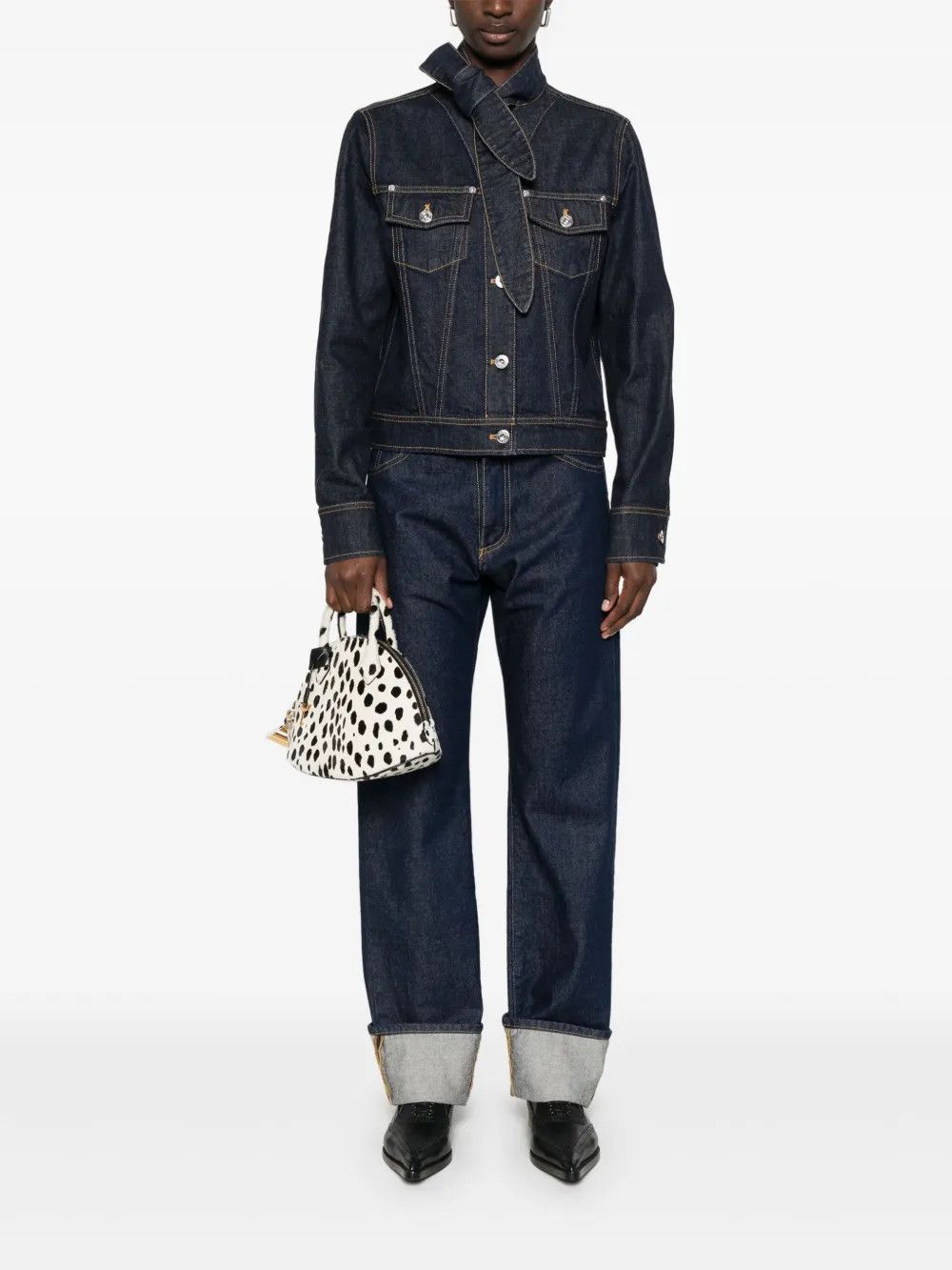 Lanvin o1y0326 Denim Jacket in Blue Size M / US 6-8 / IT 42-44 - 2 Thumbnail
