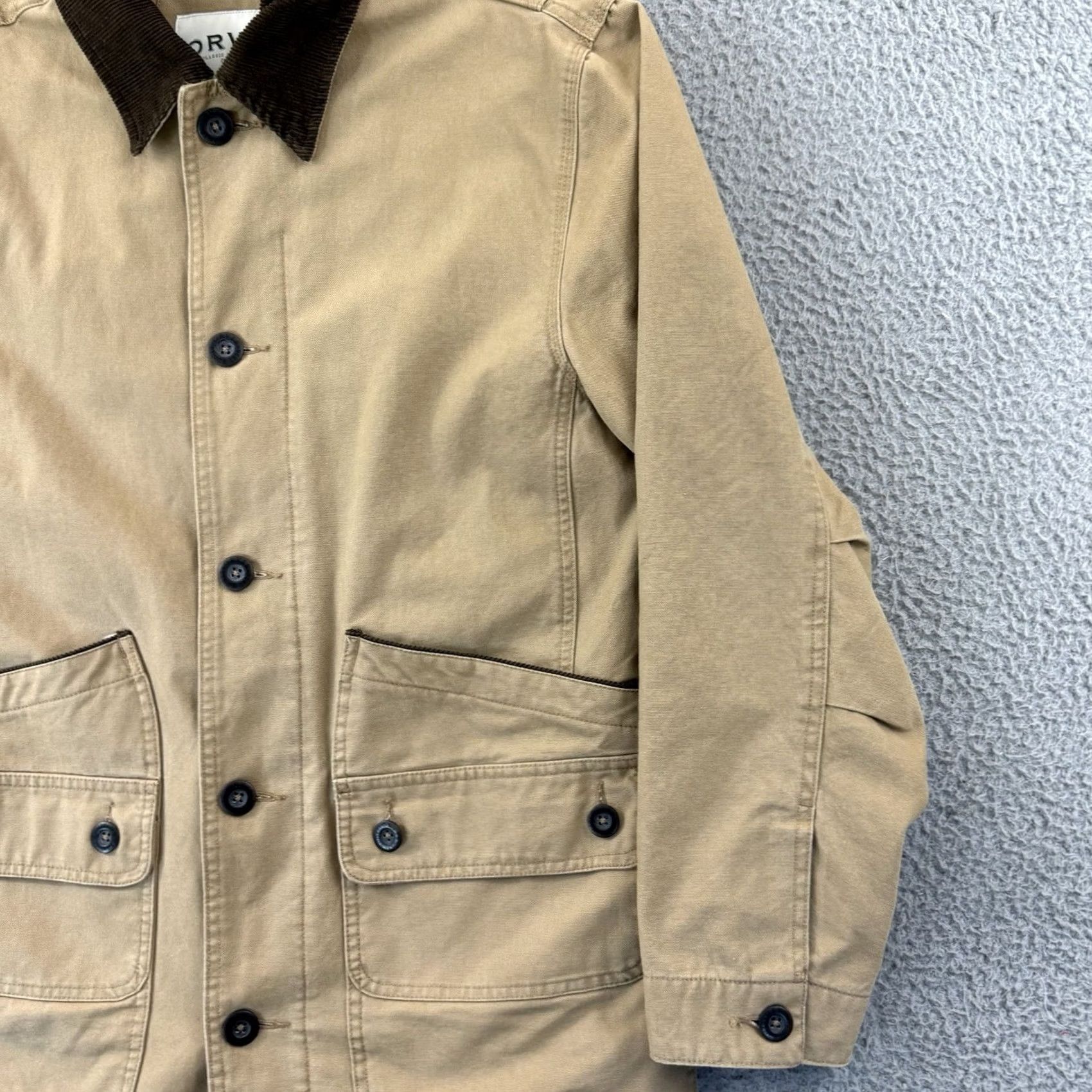 Orvis Orvis Jacket Mens M Field Coat Button Up Insulated Canvas Quilted Lined Outdoor Brown 46 in Chest Regular Fits Outdoors Fall Winter Winter Weather Size US M / EU 48-50 / 2 - 5 Thumbnail