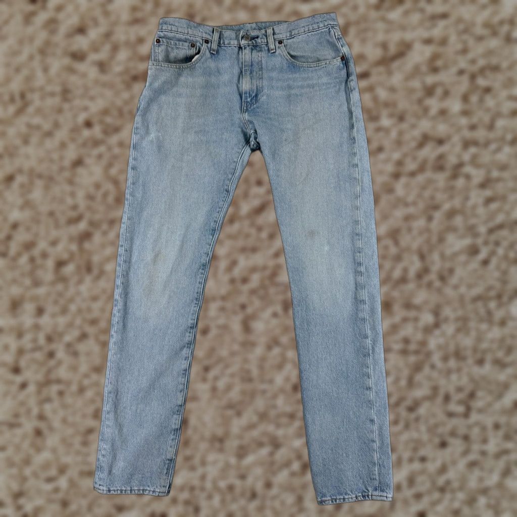 Levi's Levi's 512 Jeans Denim Blue 32x31 Regular 5-Pocket Distressed Stretch Cotton Cotton Vintage No Size US 32 / EU 48 - 1 Thumbnail