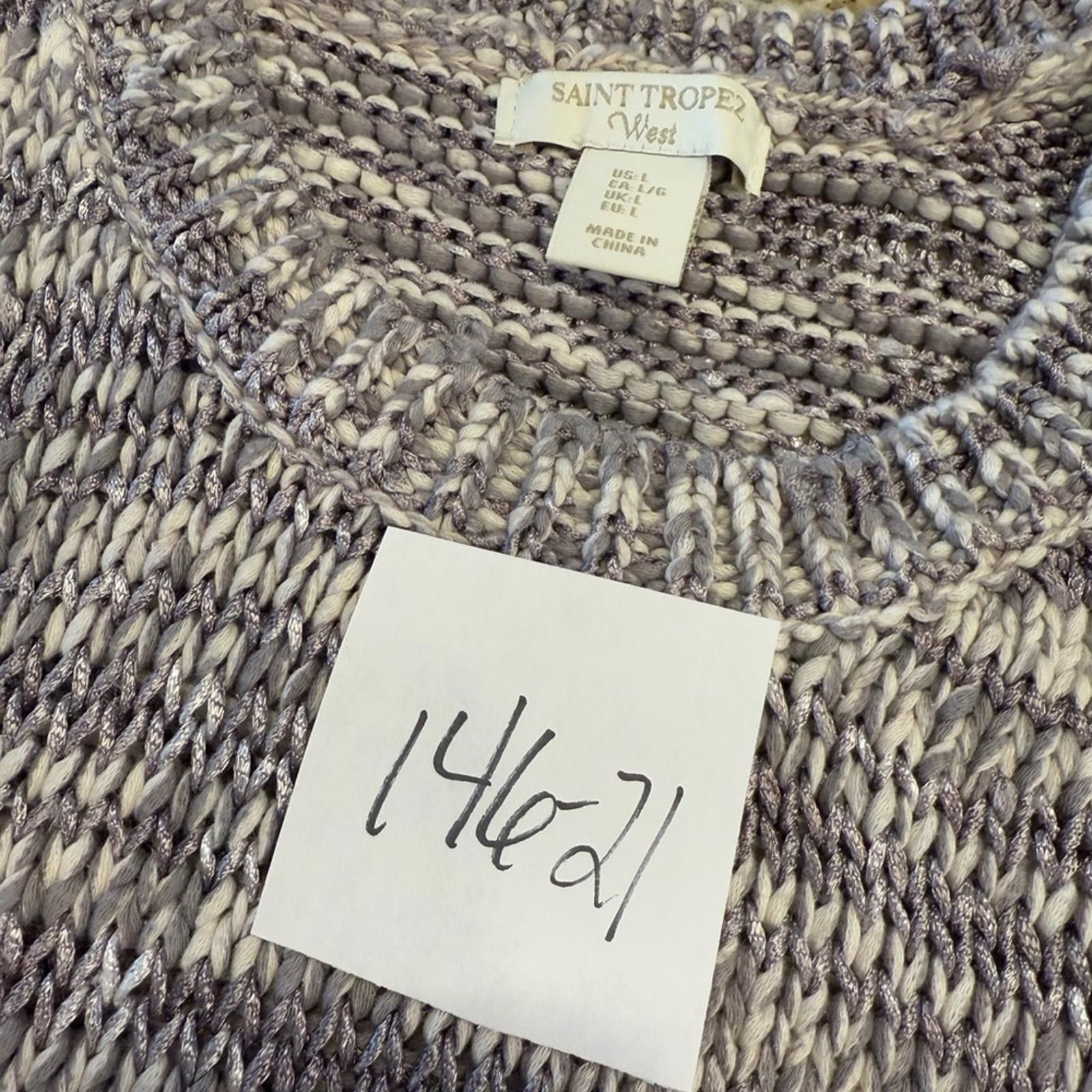 Other Saint Tropez West sleeveless sweater metallic knit SZ LG Size L / US 10 / IT 46 - 10 Thumbnail