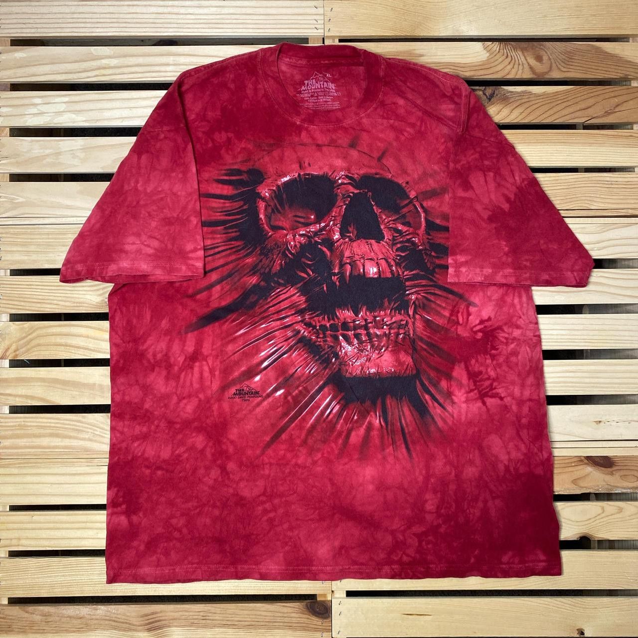 The Mountain The Mountain Red Big Face Skull Y2K Tee Size XL Size US XL / EU 56 / 4 - 1 Thumbnail
