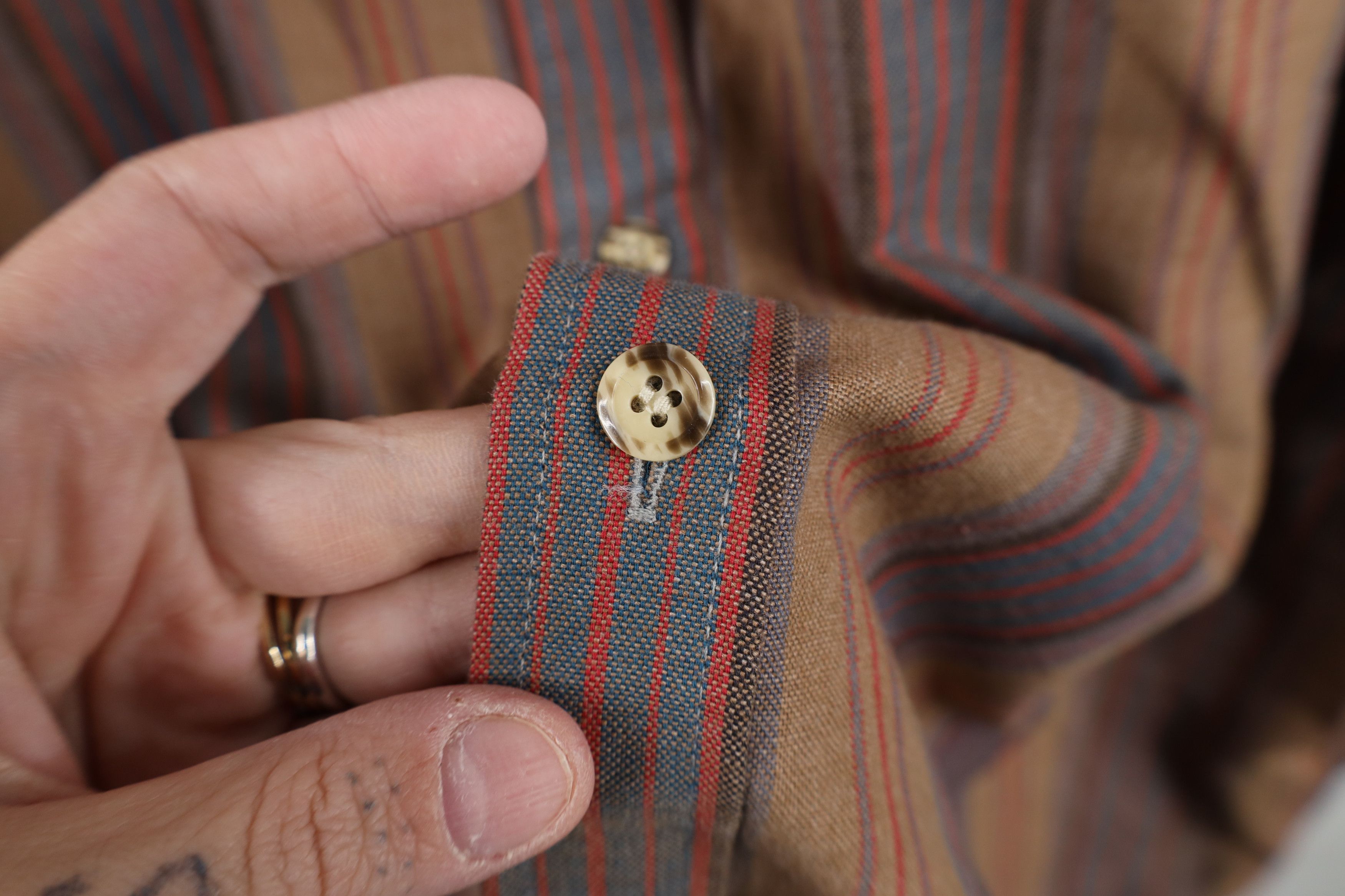Vintage Vintage 90s Streetwear Striped Flannel Button Down Shirt Size US XL / EU 56 / 4 - 10 Thumbnail