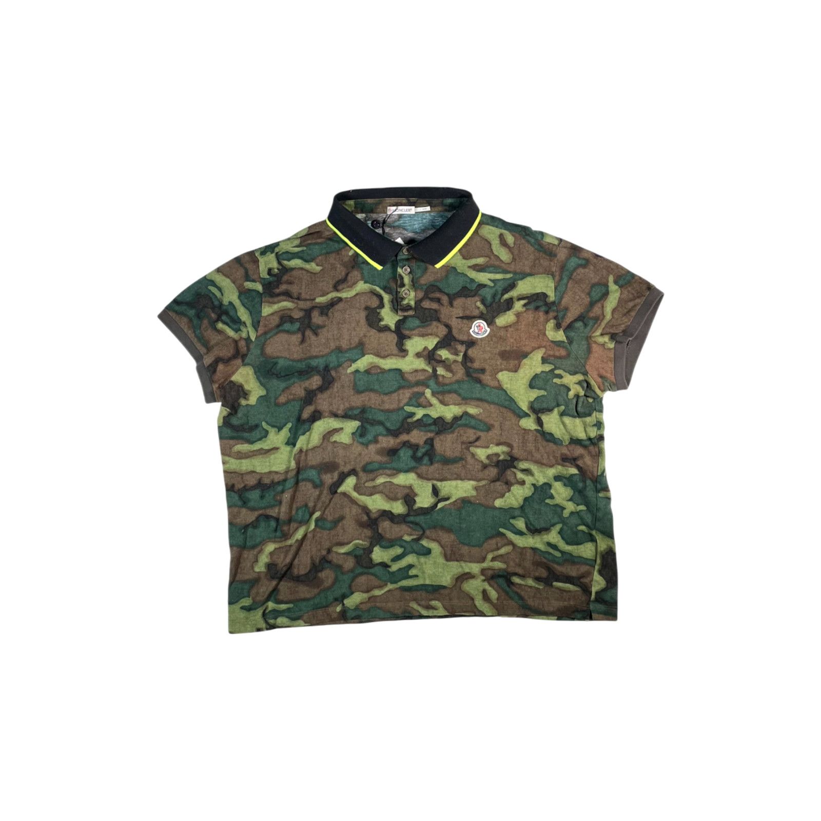 Moncler Moncler Collared Camo Black Polo Shirt Size US XXL / EU 58 / 5 - 1 Thumbnail