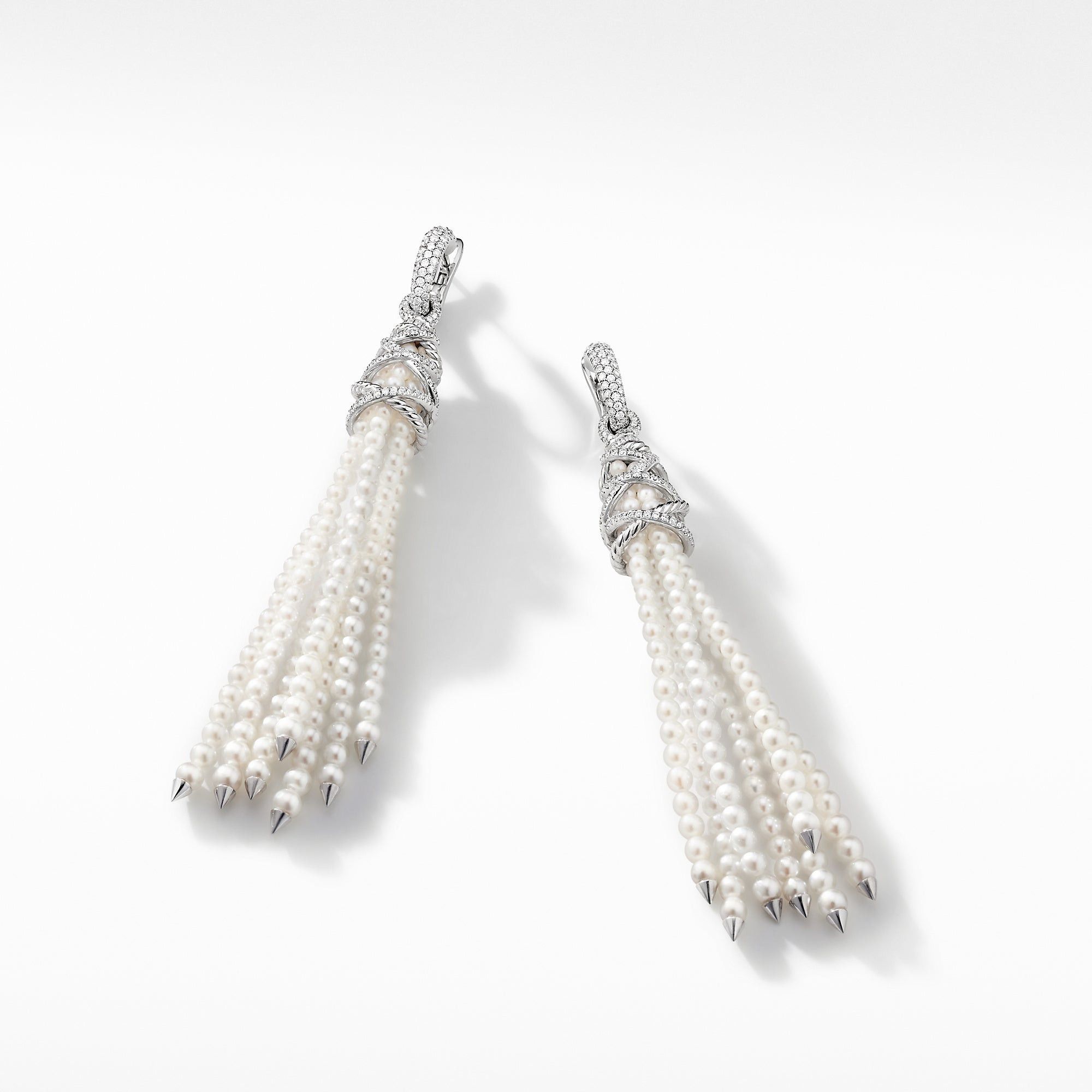 David Yurman o1w1db10325 Earrings in 18K White Gold and Diamonds & 18mm Size ONE SIZE - 2 Thumbnail