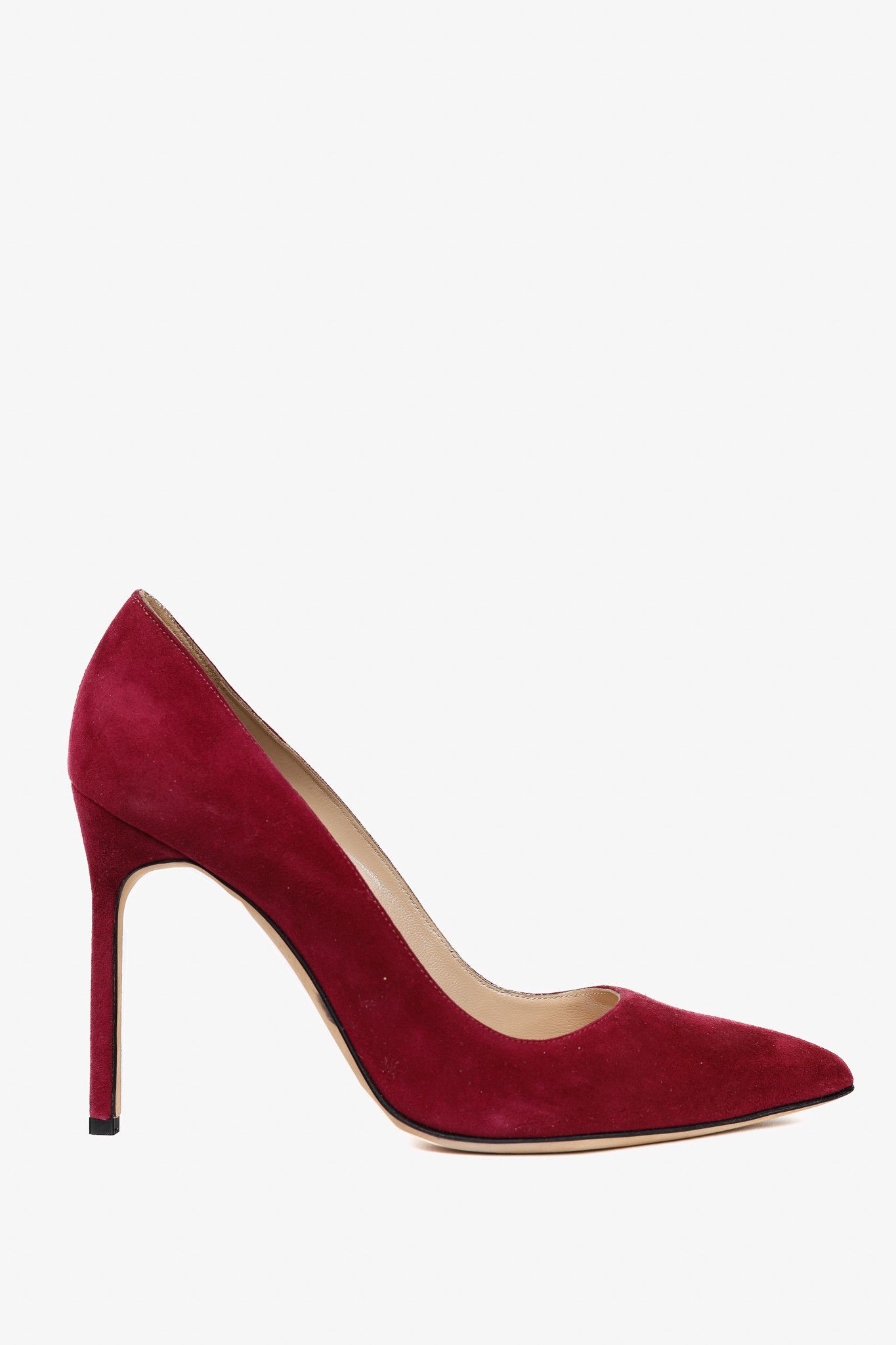 Manolo Blahnik Manolo Blahnik BB Fuxia Suede Pointed-Toe Pumps Size US 7.5 / IT 37.5 - 1 Thumbnail