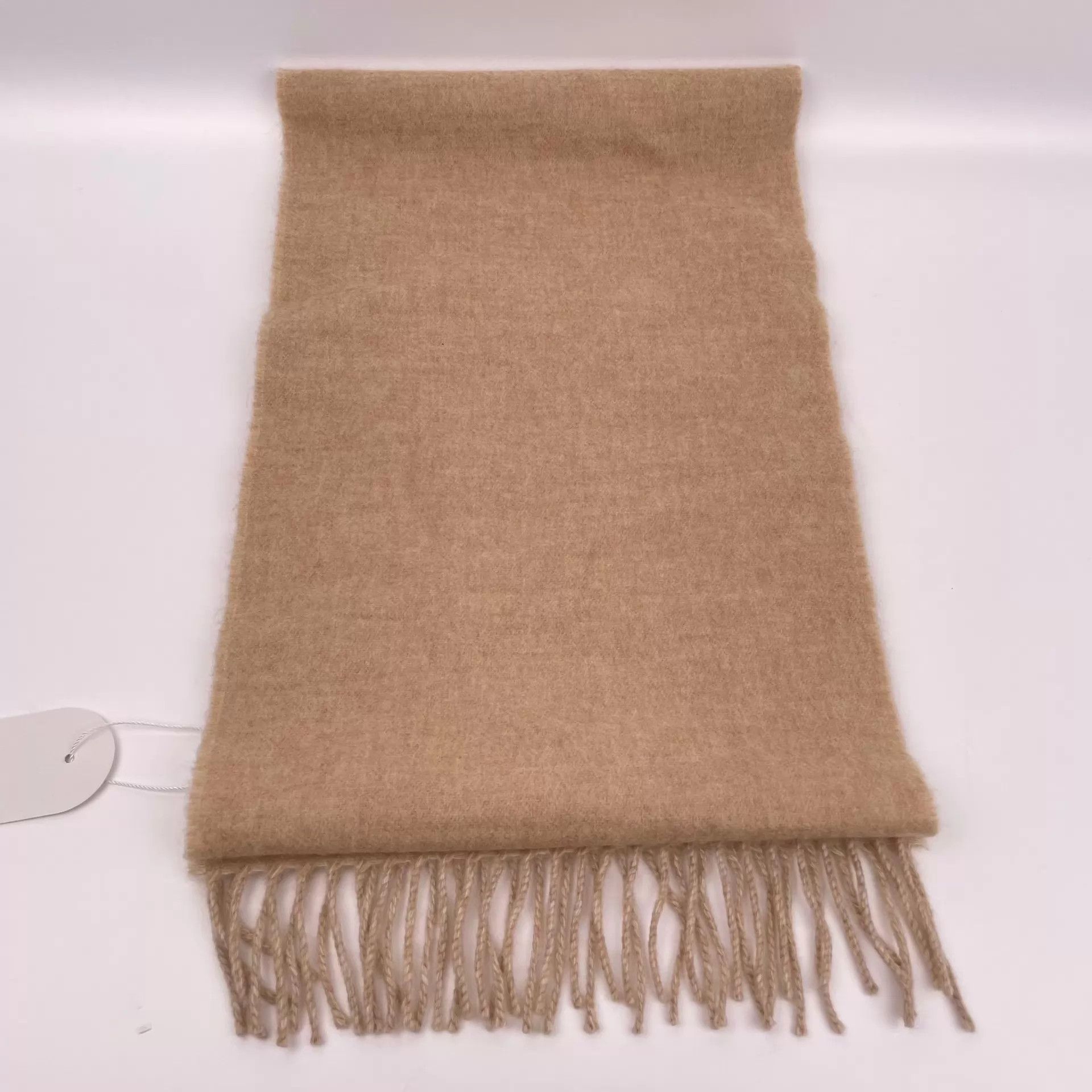 Loewe LOEWE Camel Cashmere Double-Faced Scarf 180x40cm Size ONE SIZE - 8 Thumbnail