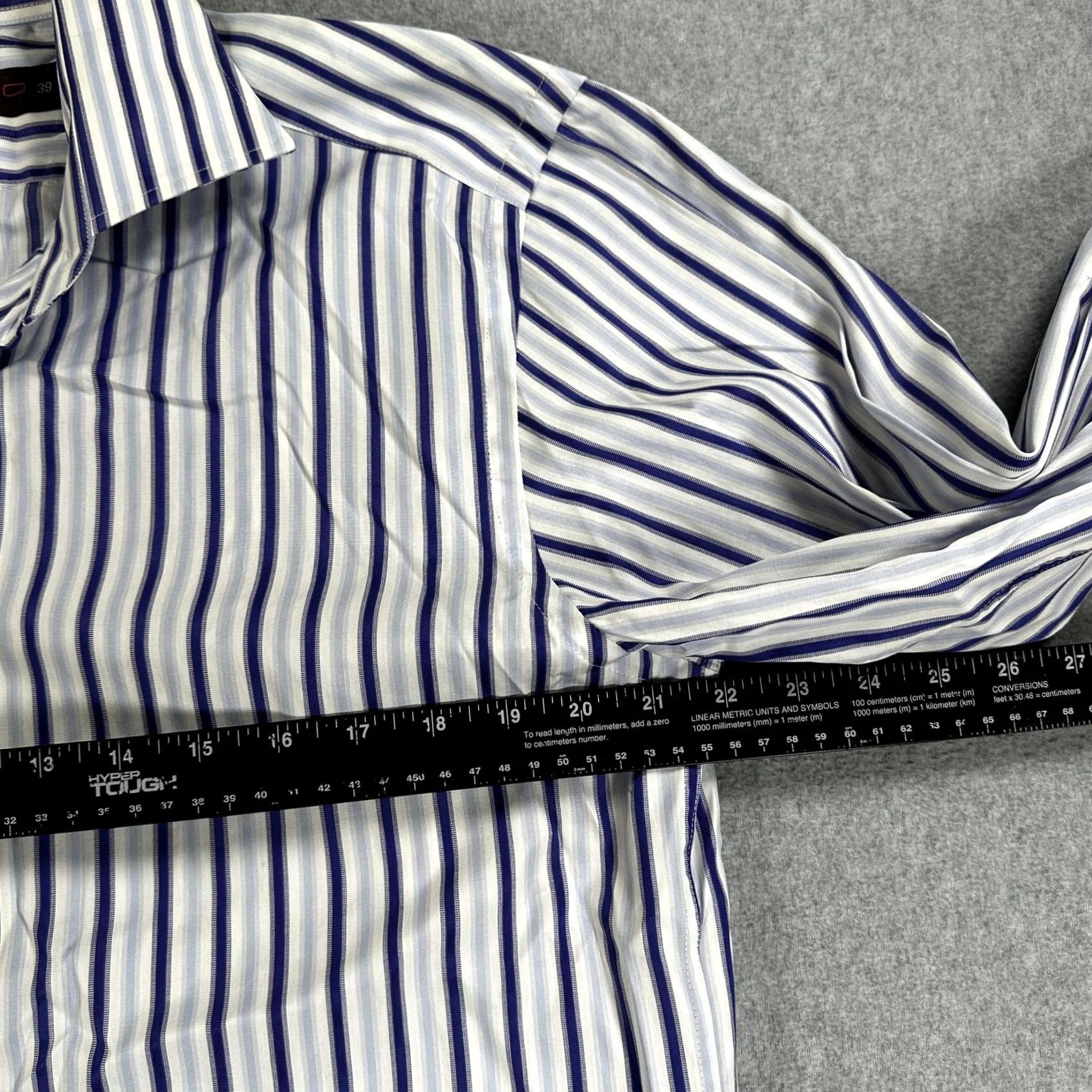 Etro Etro Dress Shirt Mens M Blue Stripe Spread Collar Made Italy Size 40R - 4 Thumbnail