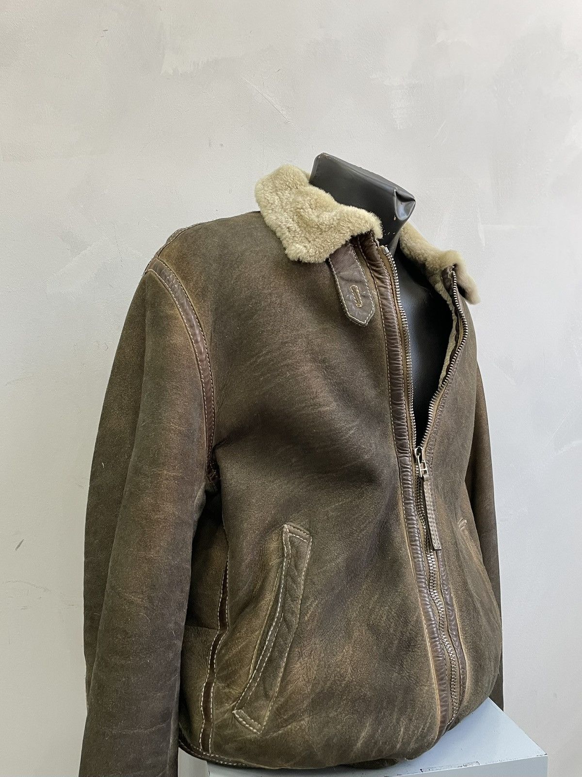 Japanese Brand Rare Italian sheepskin leather avant garde leather jacket Size US M / EU 48-50 / 2 - 3 Thumbnail