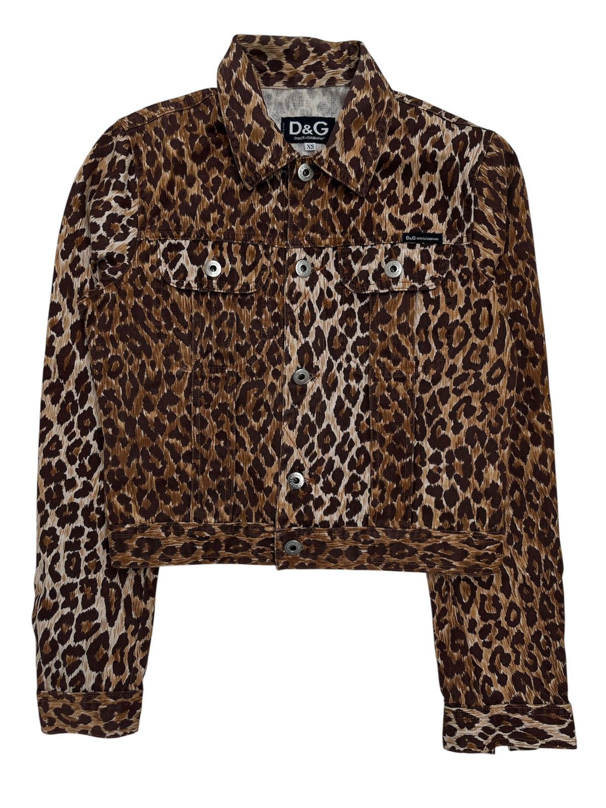 Hedi Slimane Leopard Crop Trucker Jacket Size US XS / EU 42 / 0 - 1 Thumbnail
