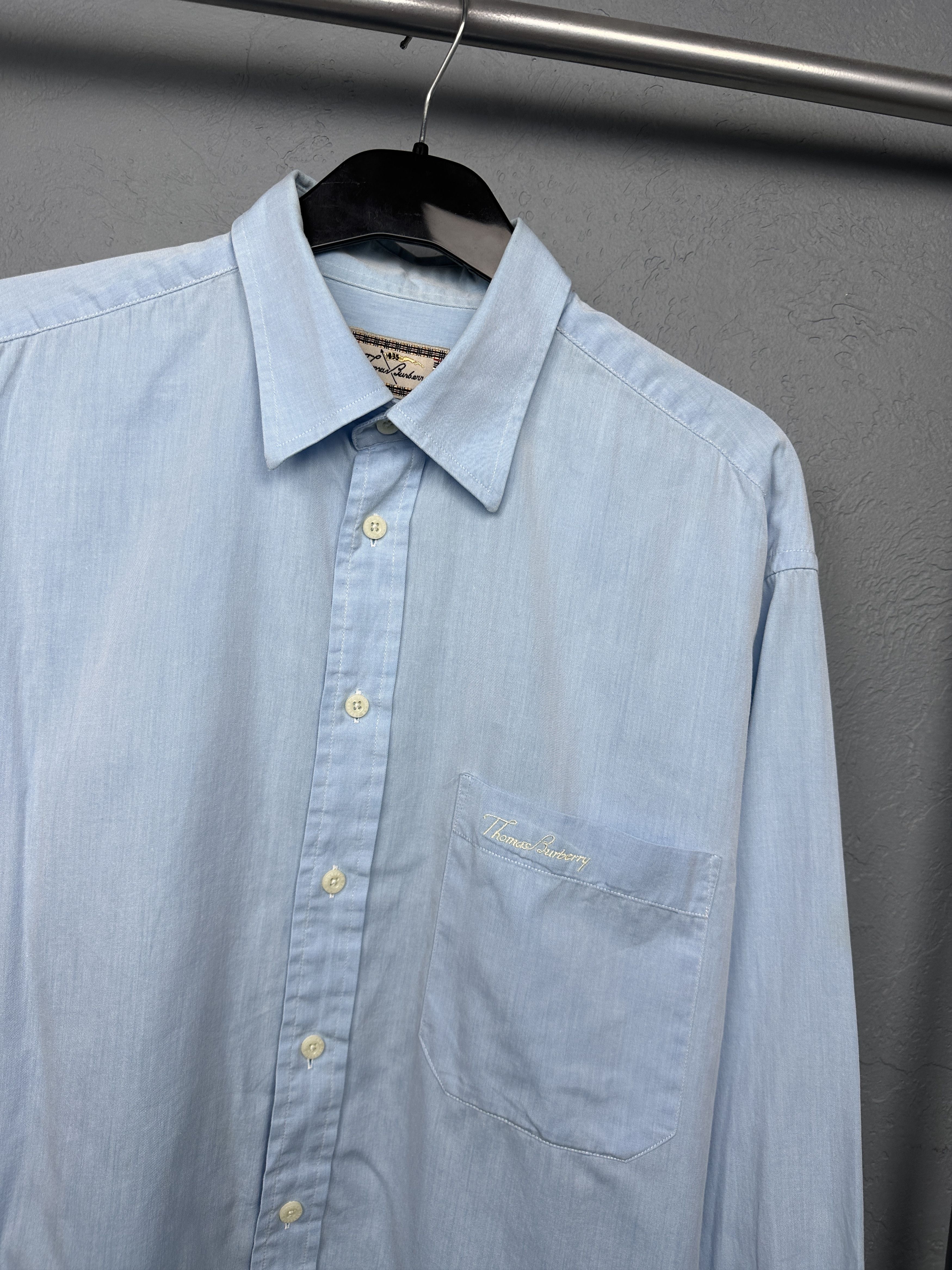 Burberry Thomas Burberry Mens Long Sleeve Shirt Size US XL / EU 56 / 4 - 2 Thumbnail