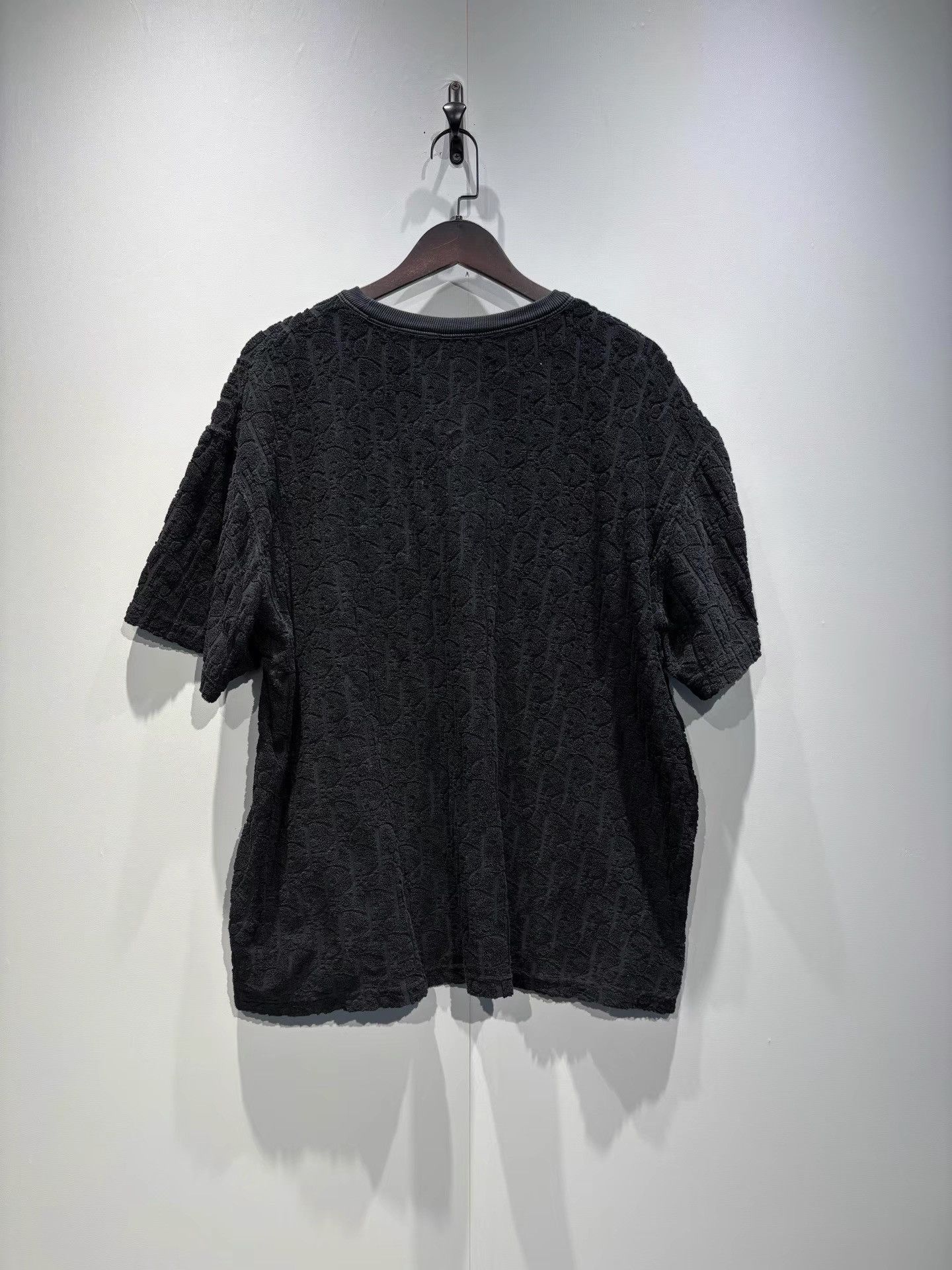 Dior Dior Black Terry T-shirt with All-over Subtle Print K36 Size US XXL / EU 58 / 5 - 2 Thumbnail