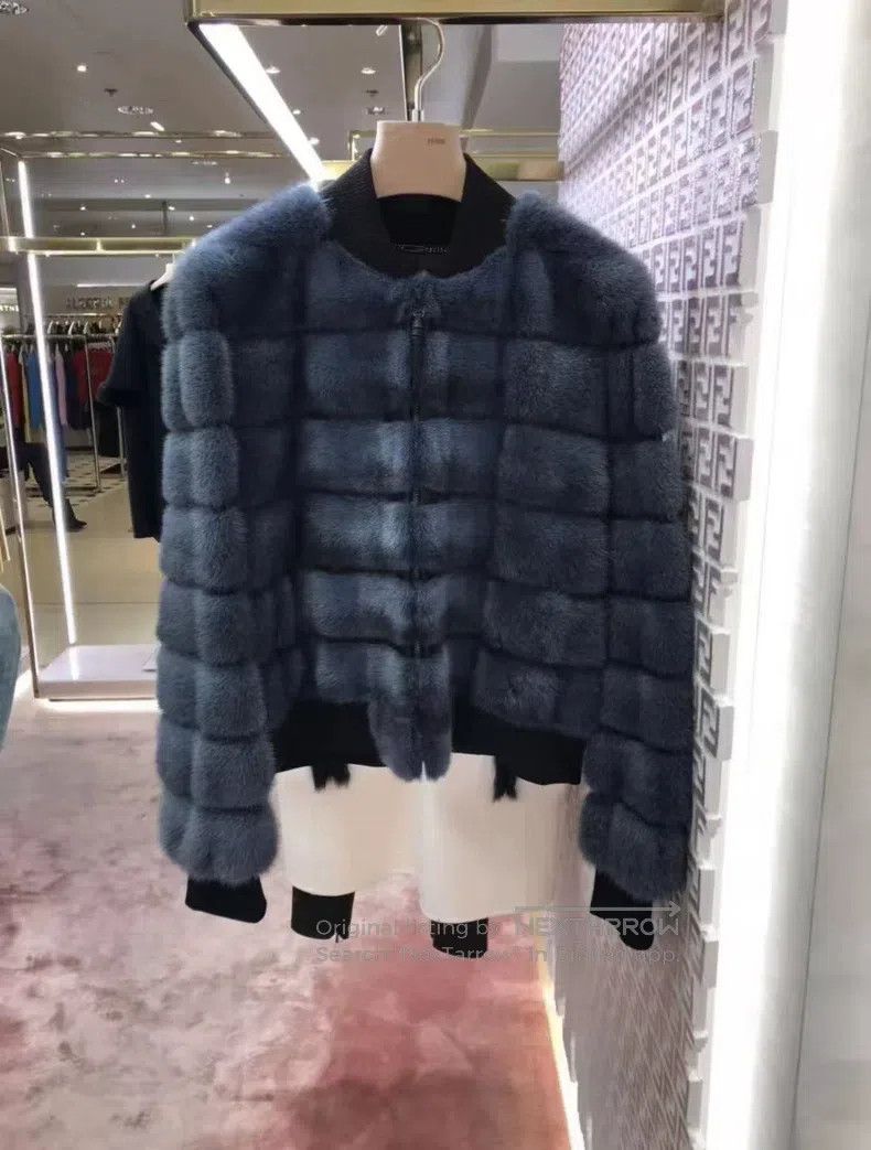 Fendi Fendi Ombre Blue Mink Fur Coat Size XXS / US 00 / IT 34 - 1 Thumbnail