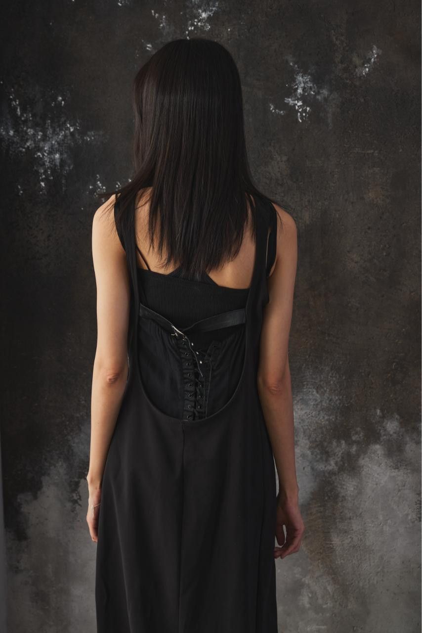 La Haine Inside Us La Haine Inside Us Cutout Leather-Paneled Long Vest Dress Size M / US 6-8 / IT 42-44 - 6 Thumbnail