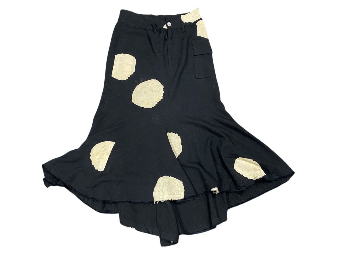 Yohji Yamamoto Y's Yohji Yamamoto Flare Skirt black large beige polka Size 26" / US 2 / IT 38 - 8 Thumbnail