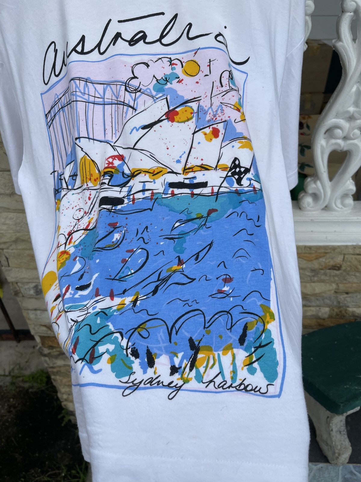 Vintage Last Drop🔥Rare🔥Vintage Australia Sydney Harbous Arts T-Shirt Size US L / EU 52-54 / 3 - 2 Thumbnail